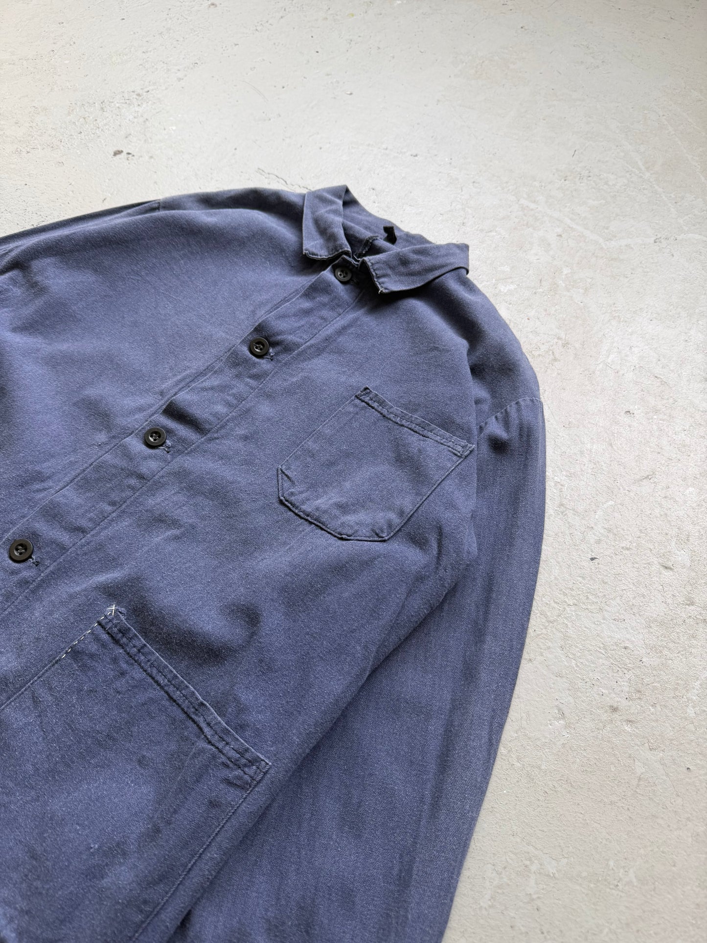 Vintage Blue Cotton Button Up (L)