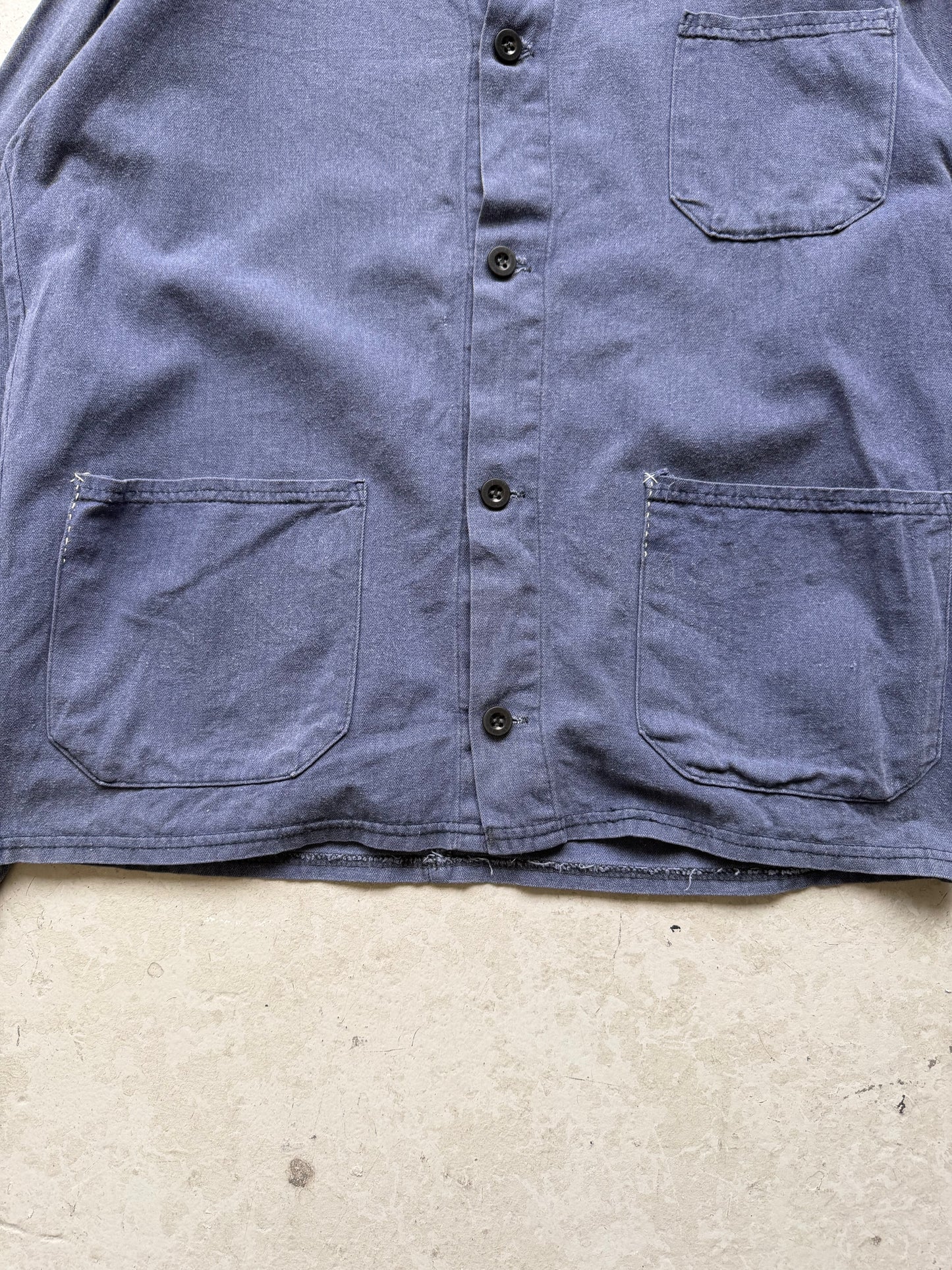Vintage Blue Cotton Button Up (L)