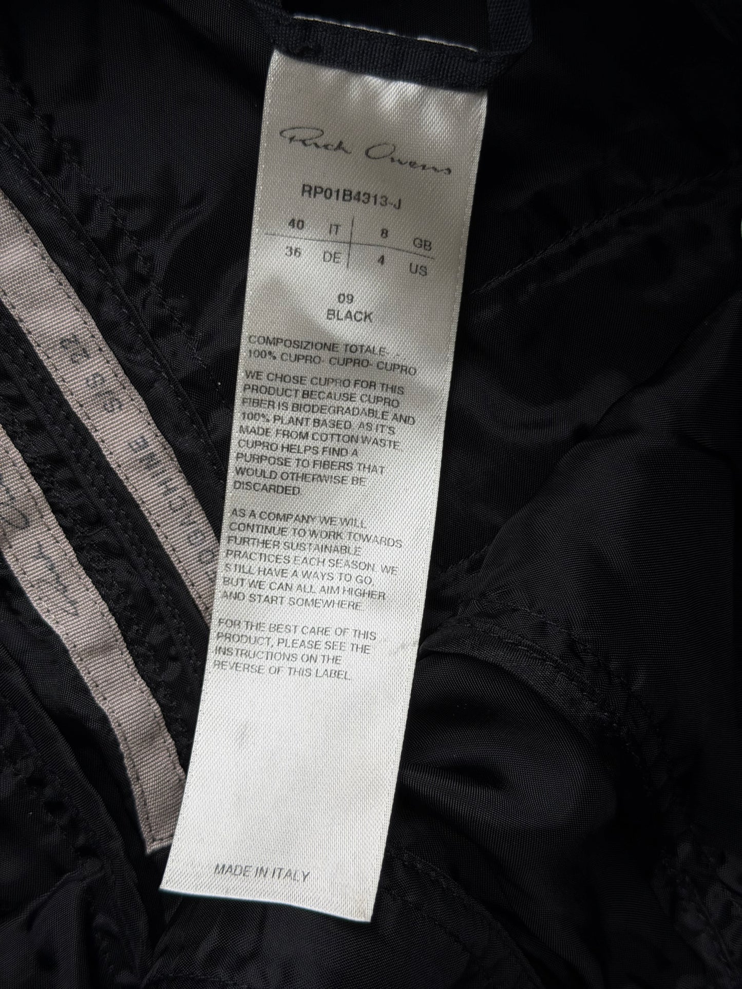 Rick Owens SS22 FOGACHINE Cupro Trousers (40)