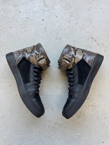 Yves Saint Laurent Snakeskin High Top Sneakers (44.5)