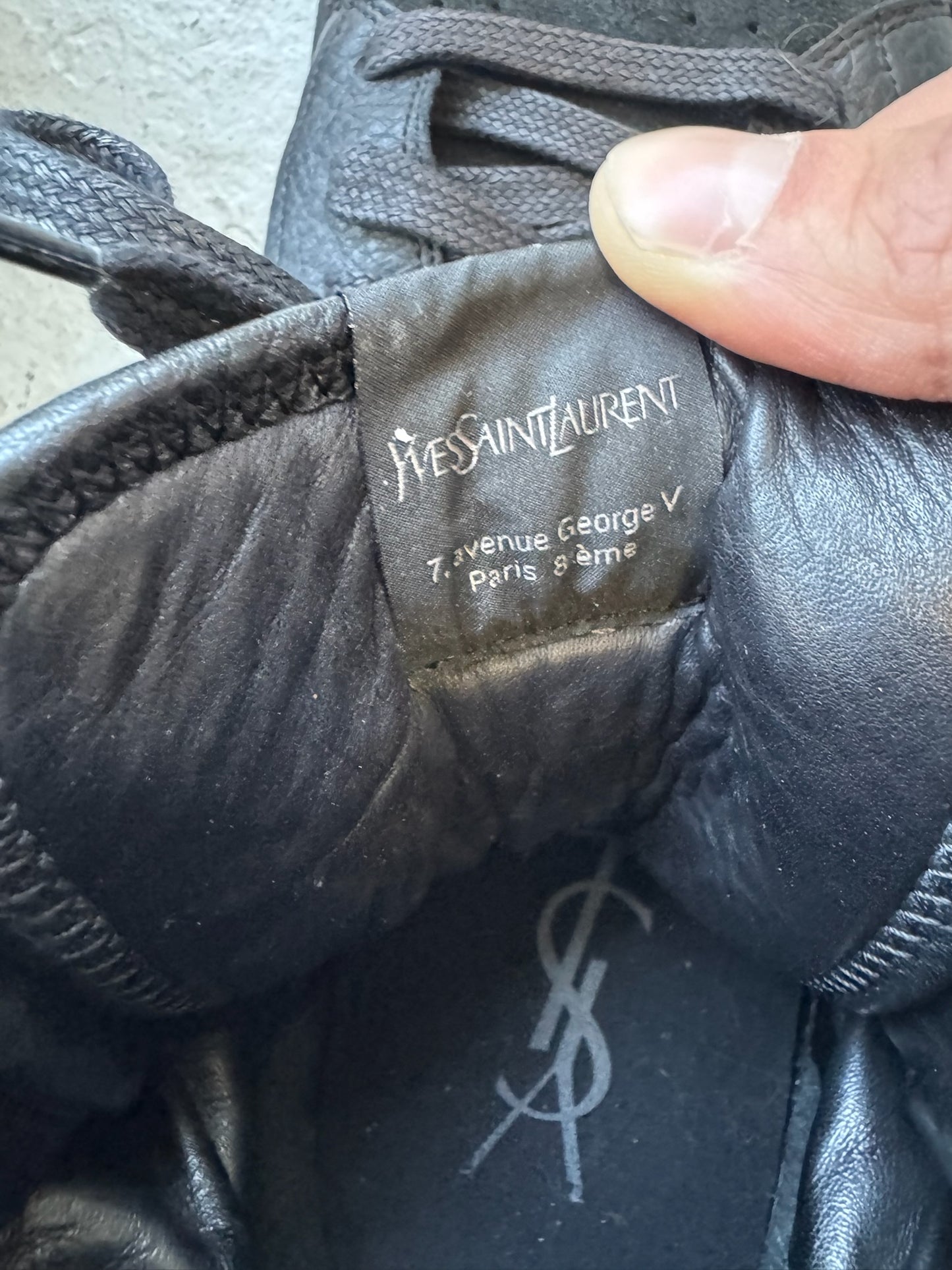 Yves Saint Laurent Snakeskin High Top Sneakers (44.5)