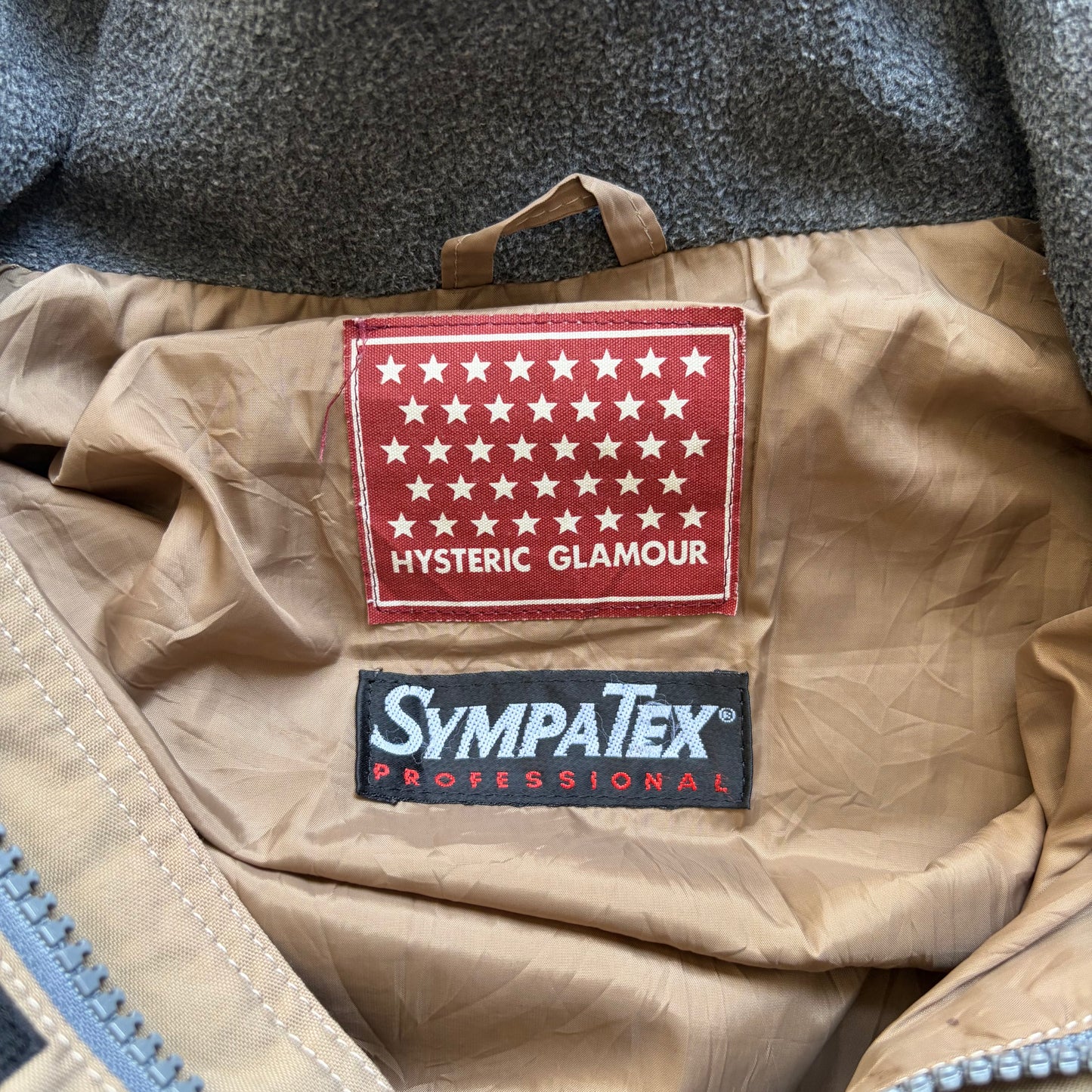 Hysteric Glamour Tan Hooded Zip Up Jacket (Free)