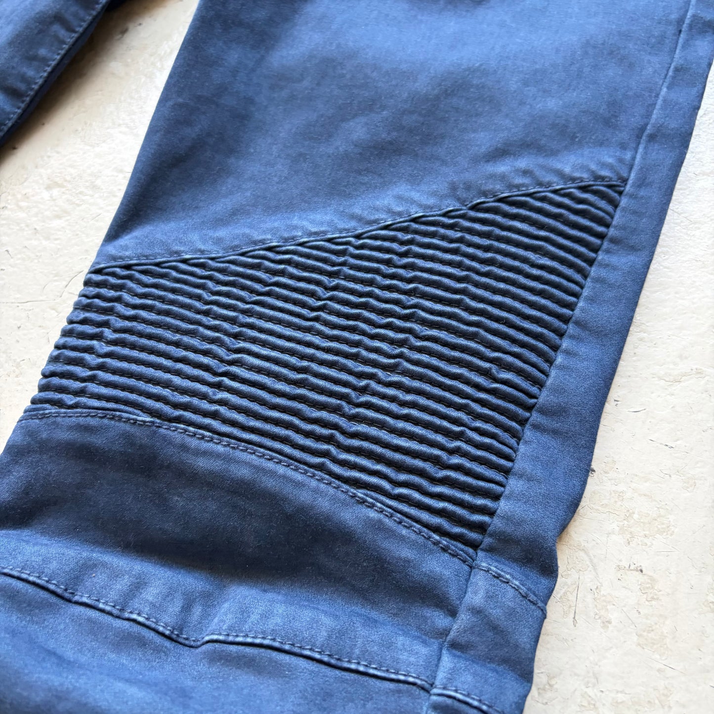 Balmain Navy Biker Pants (34)