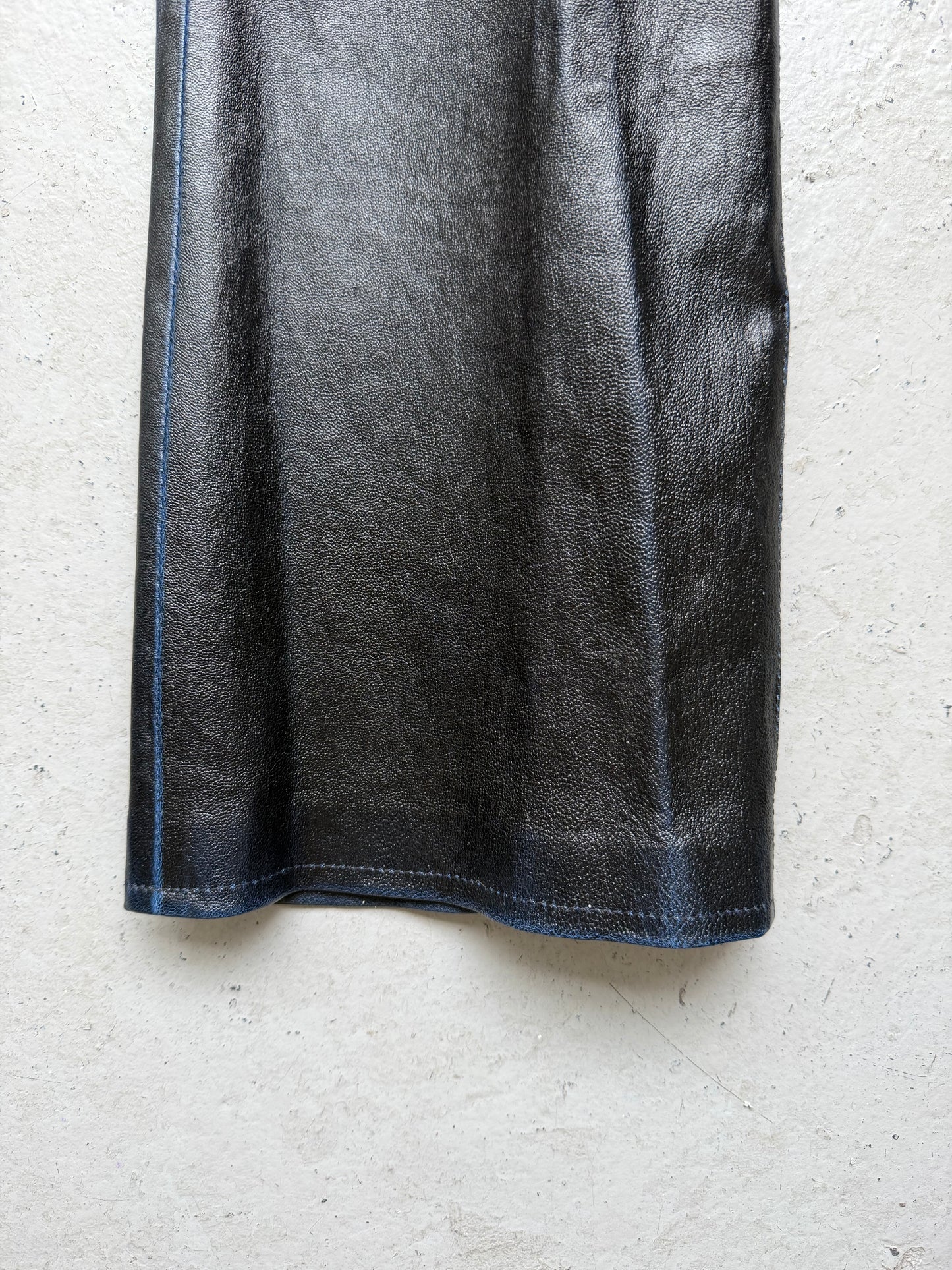 Chrome Hearts Black Leather Le Fleur Bottoms (2)