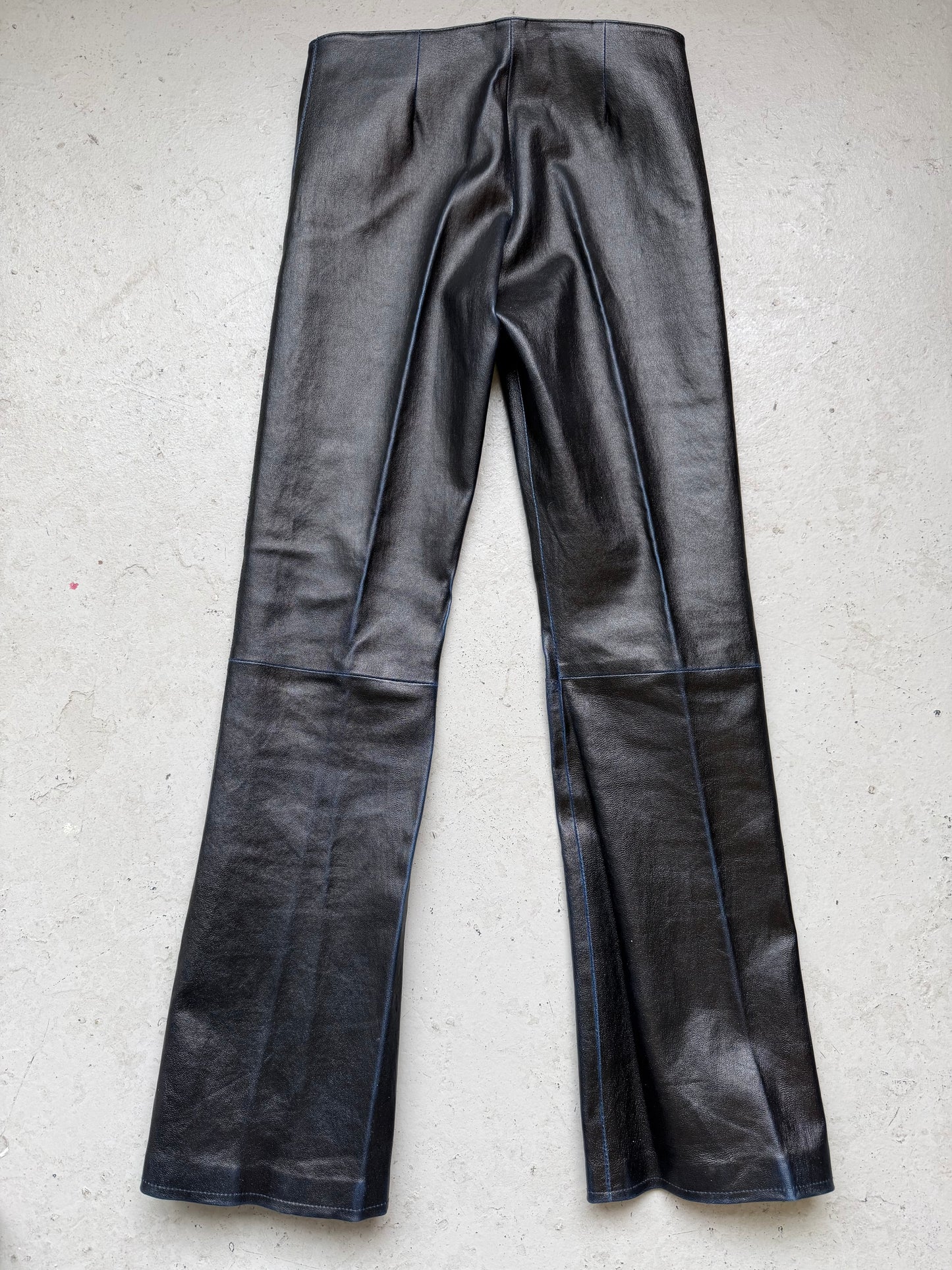 Chrome Hearts Black Leather Le Fleur Bottoms (2)