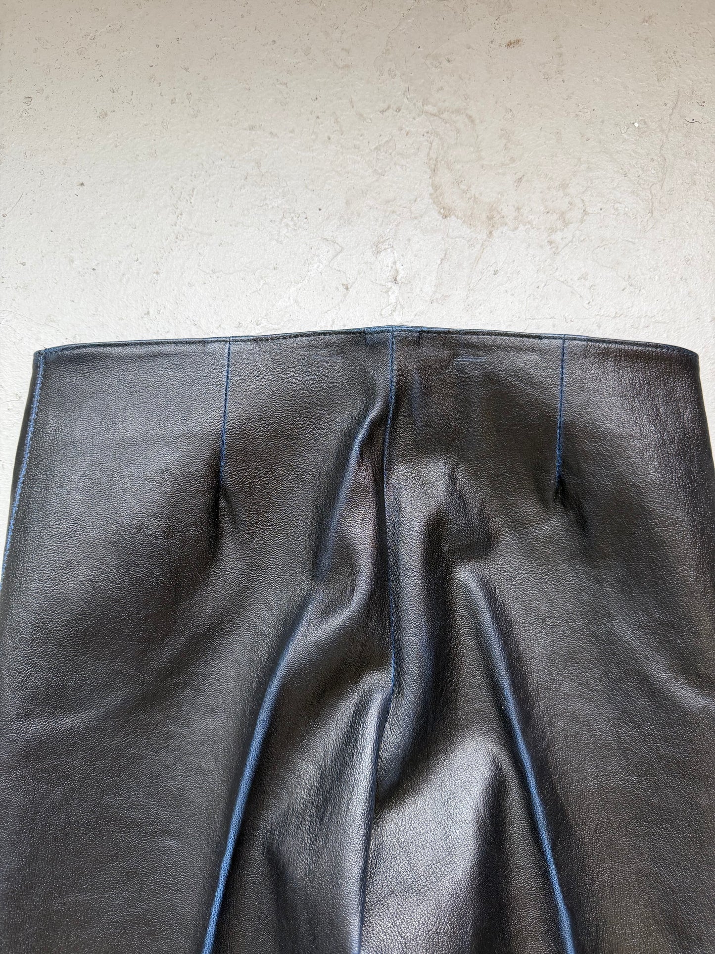 Chrome Hearts Black Leather Le Fleur Bottoms (2)