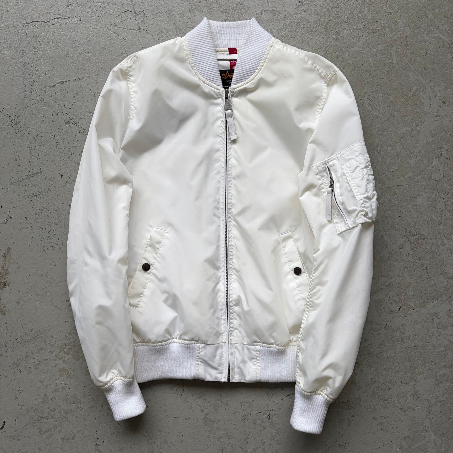 Alpha Industries White Bomber Jacket (S)