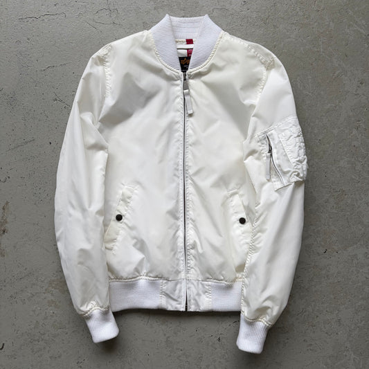 Alpha Industries White Bomber Jacket (S)