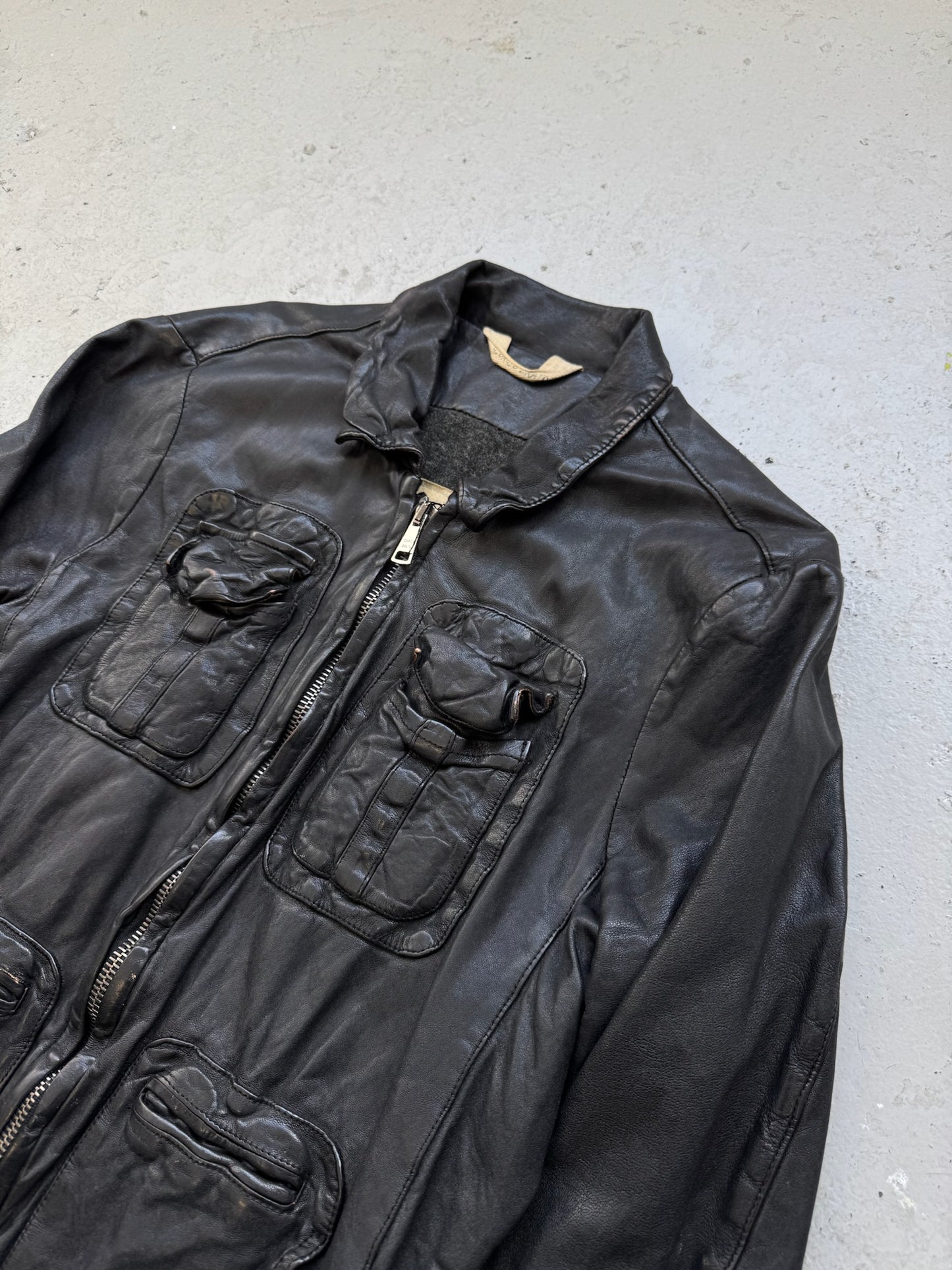 Giorgio Brato Black Leather Jacket (50)