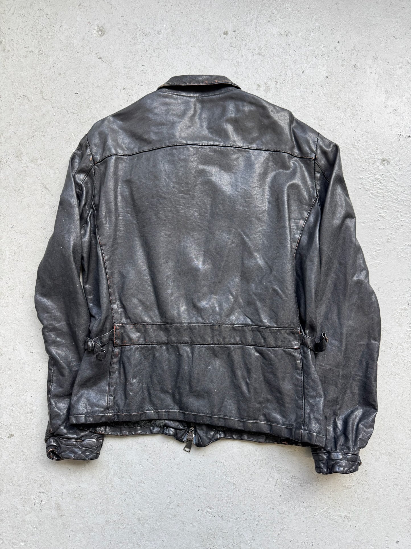 Giorgio Brato Black Leather Jacket (50)