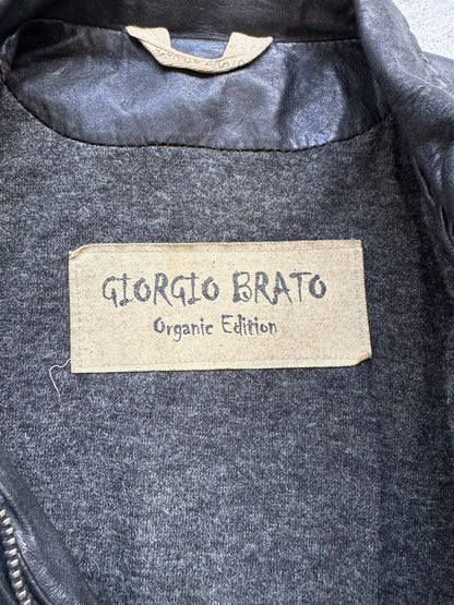 Giorgio Brato Black Leather Jacket (50)