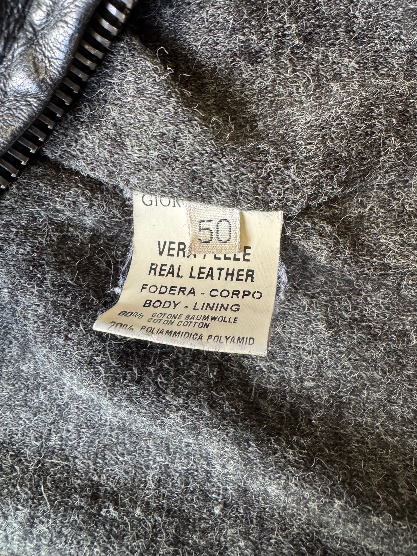 Giorgio Brato Black Leather Jacket (50)