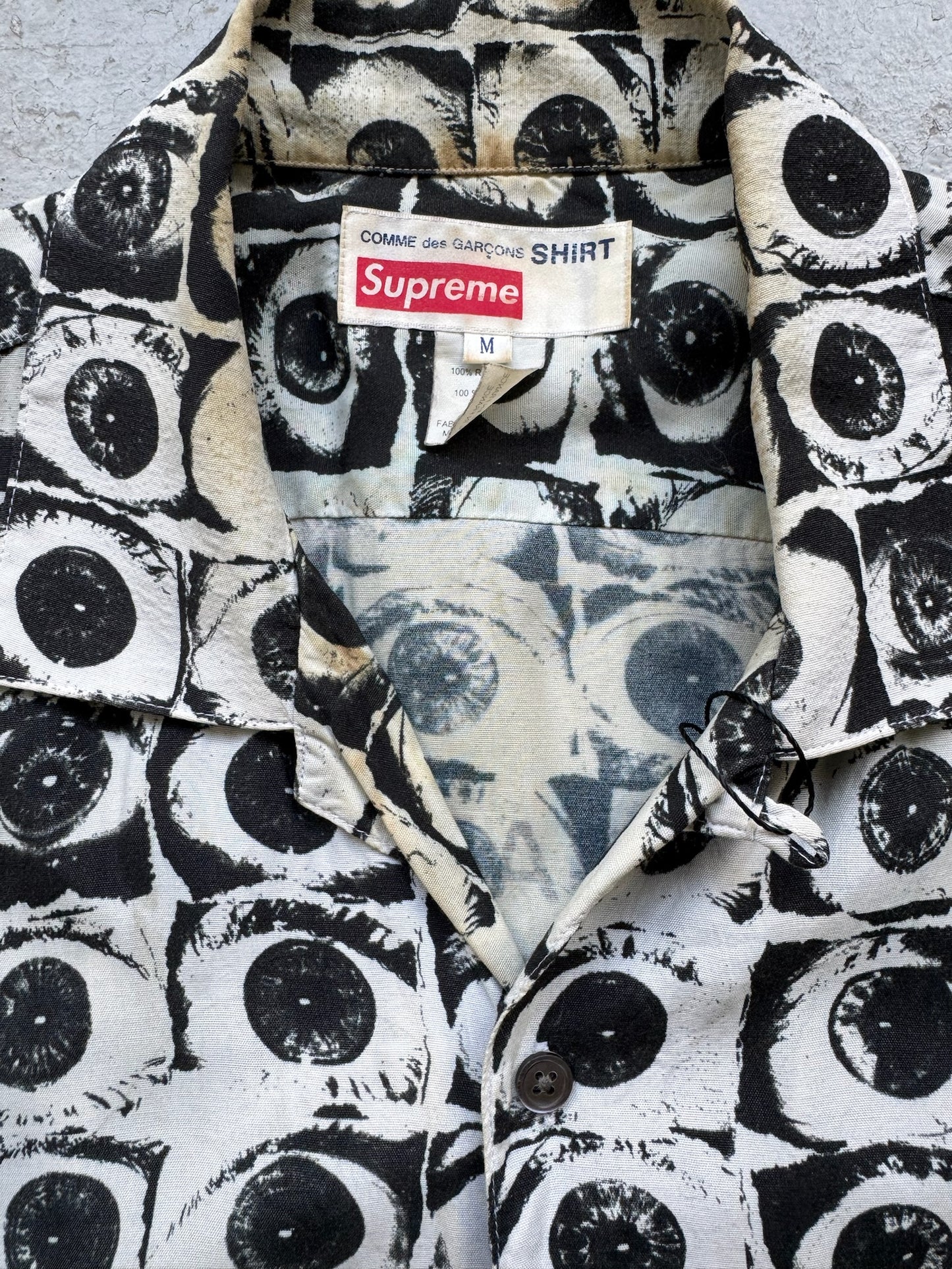 Comme Des Garcons Supreme Eyes Button Up (M)