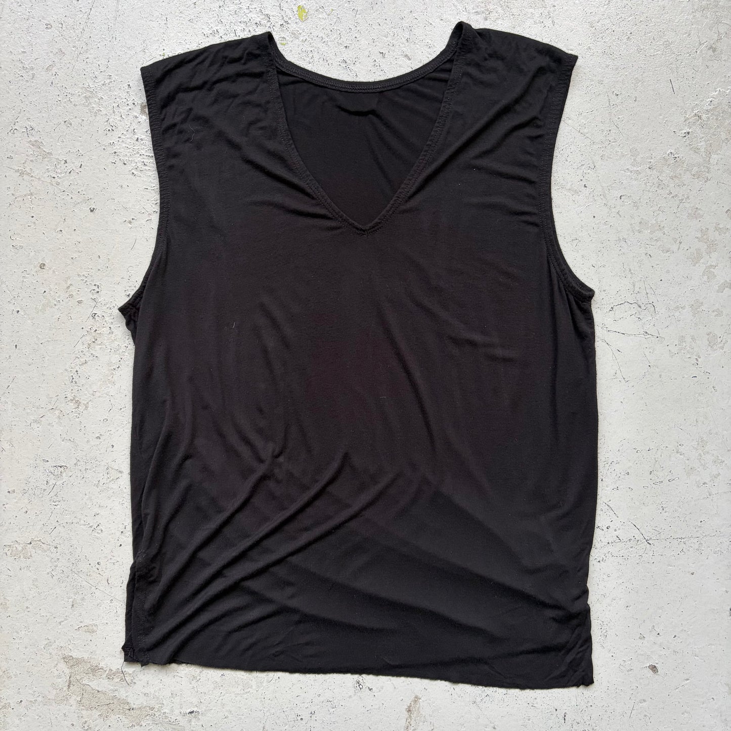 David's Road Cotton Elastane Blend Black Tank Top (M)