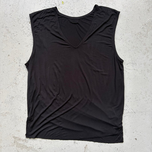 David's Road Cotton Elastane Blend Black Tank Top (M)
