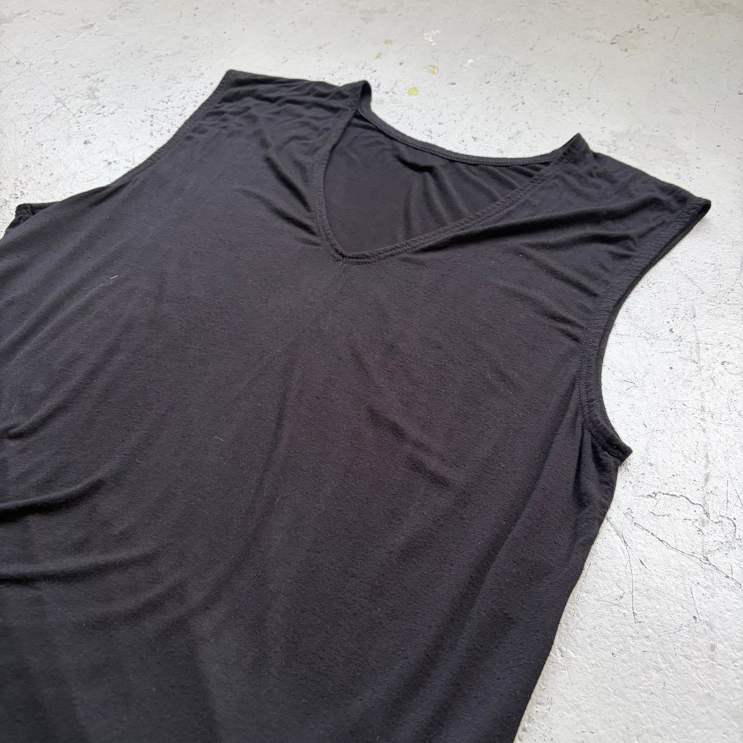 David's Road Cotton Elastane Blend Black Tank Top (M)