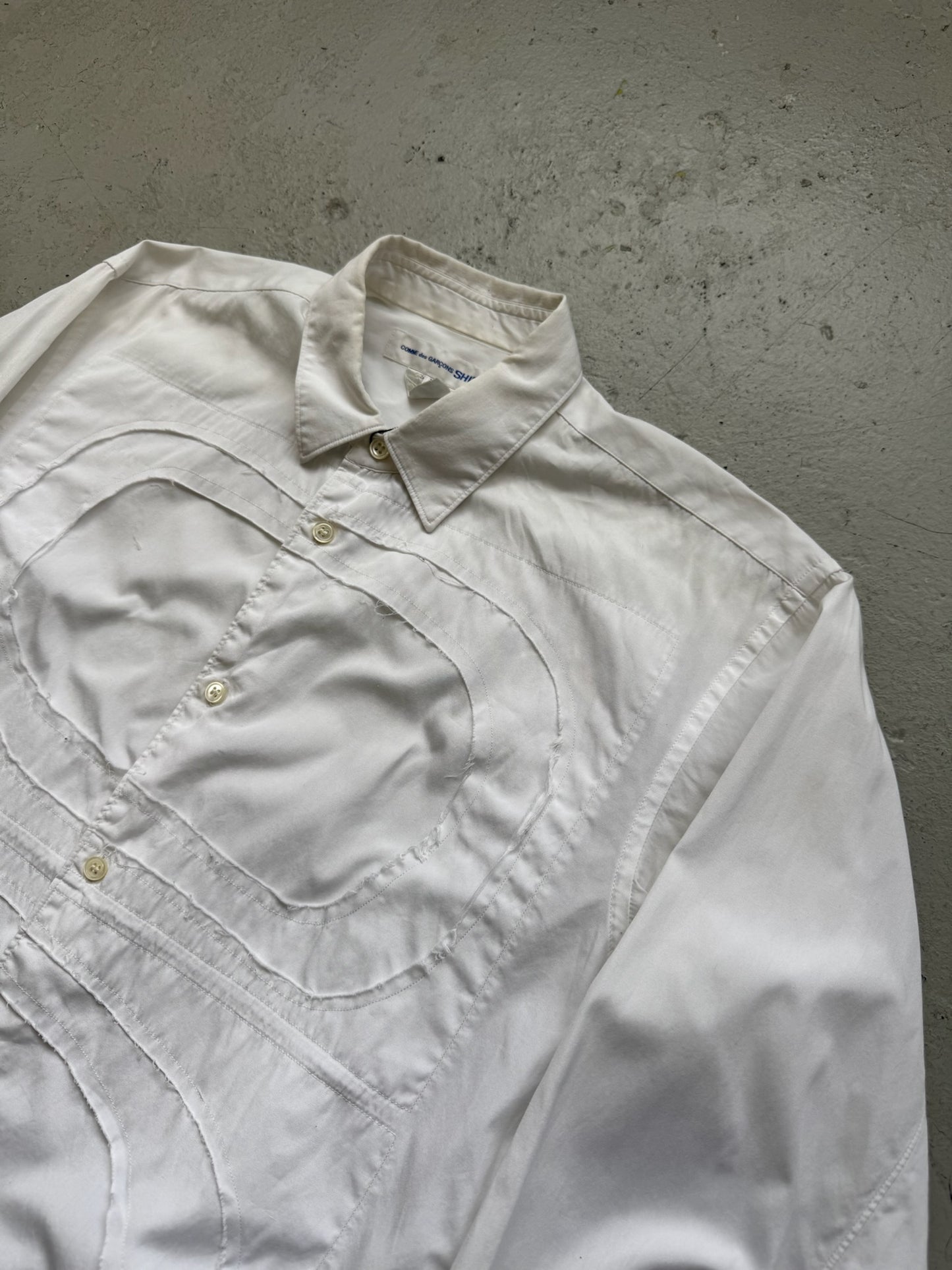 Comme Des Garcons Shirt White Button Up (M)