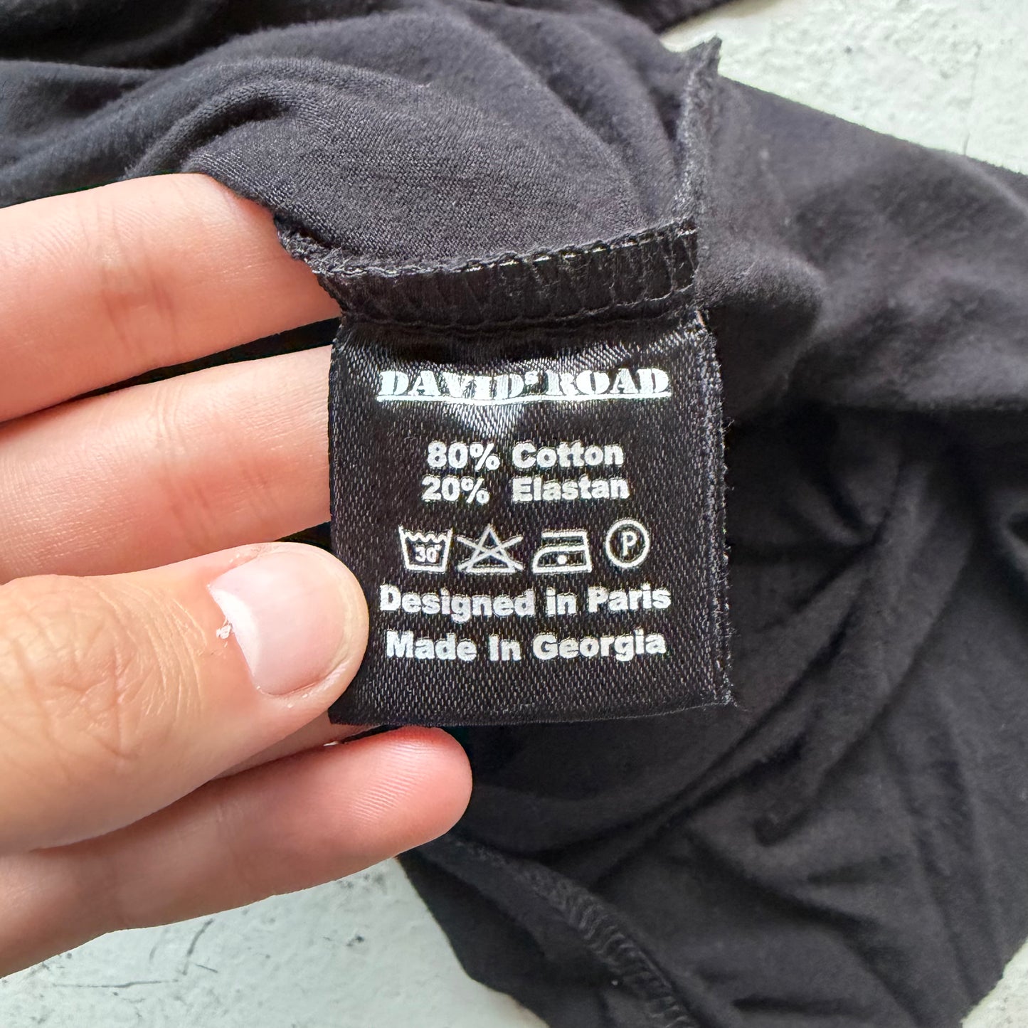 David's Road Cotton Elastane Blend Black Tank Top (M)