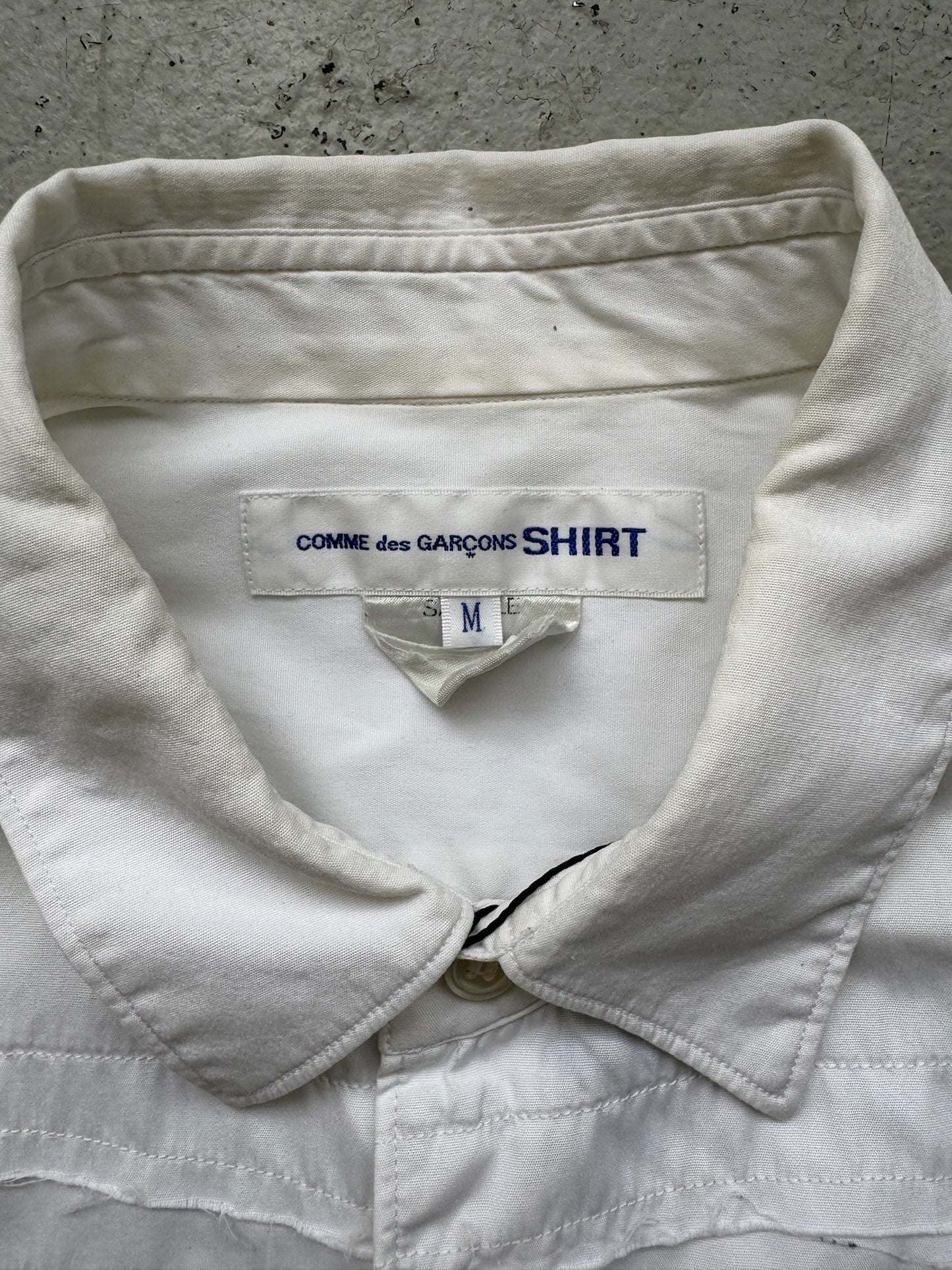 Comme Des Garcons Shirt White Button Up (M)