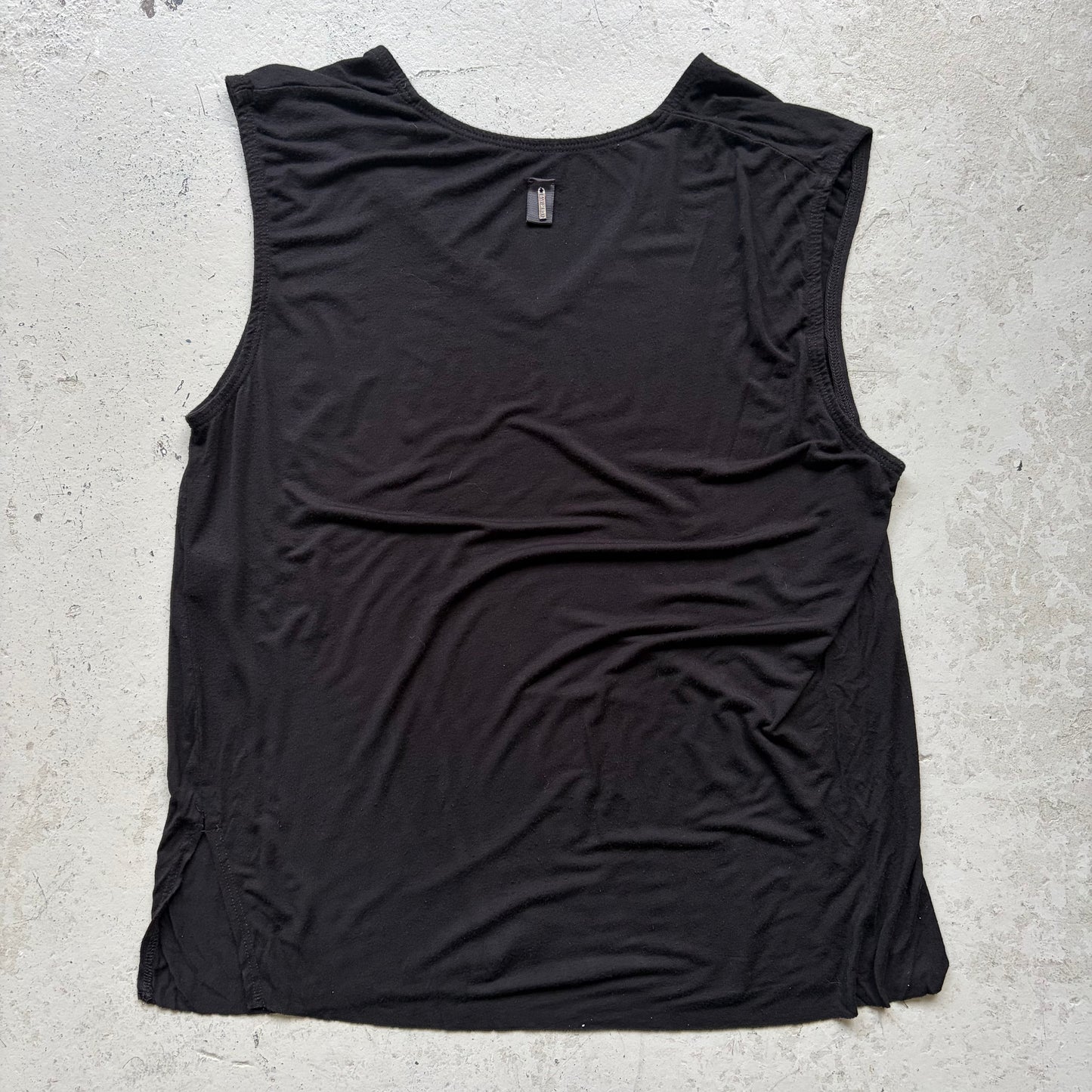 David's Road Cotton Elastane Blend Black Tank Top (M)
