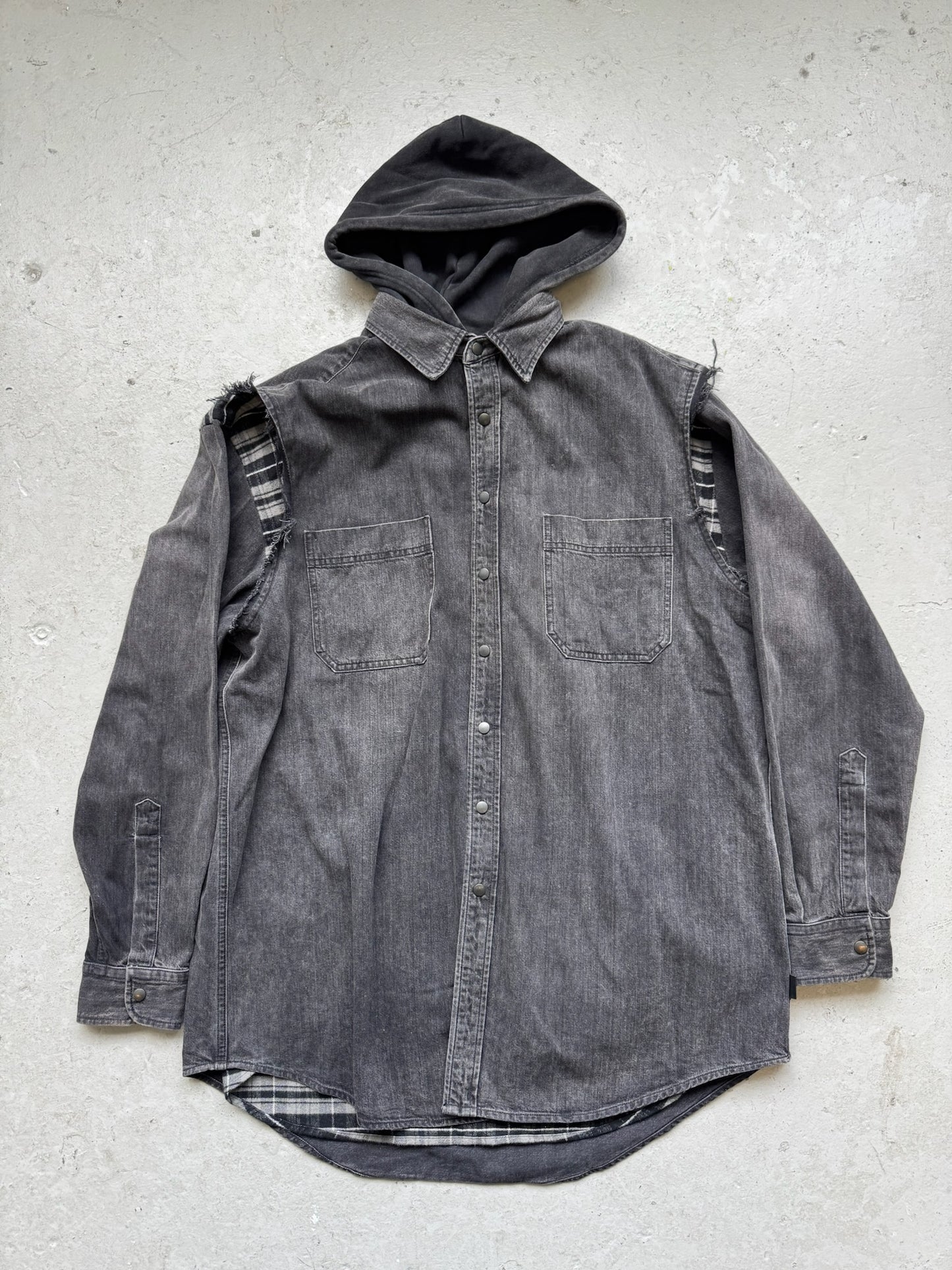 Balenciaga Denim Flannel Jacket (37)