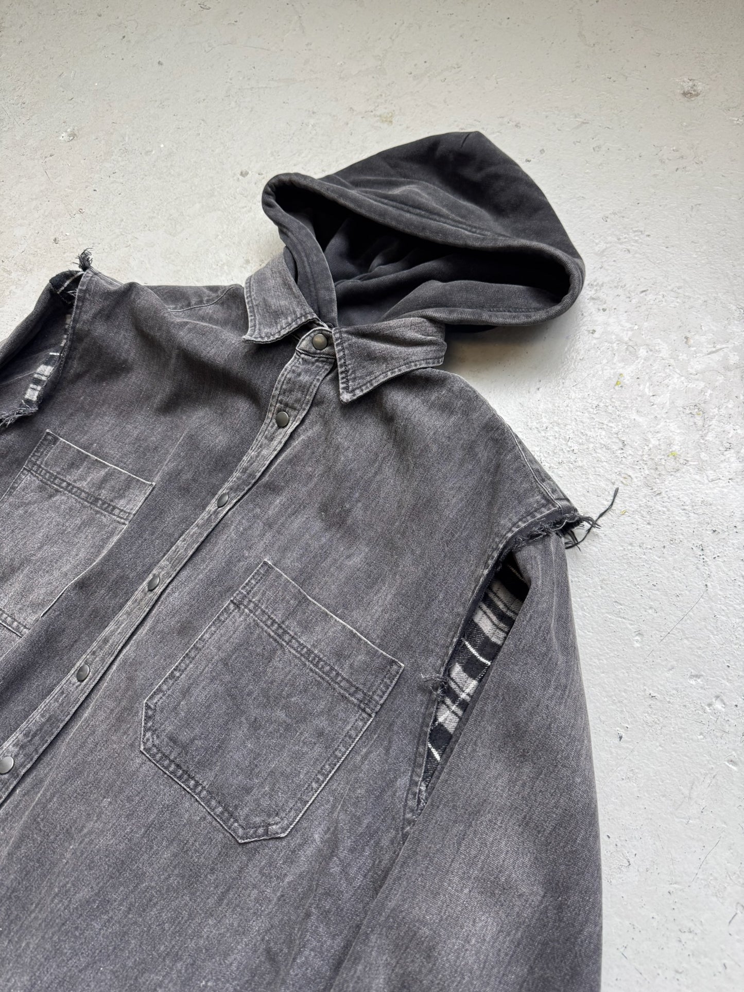 Balenciaga Denim Flannel Jacket (37)