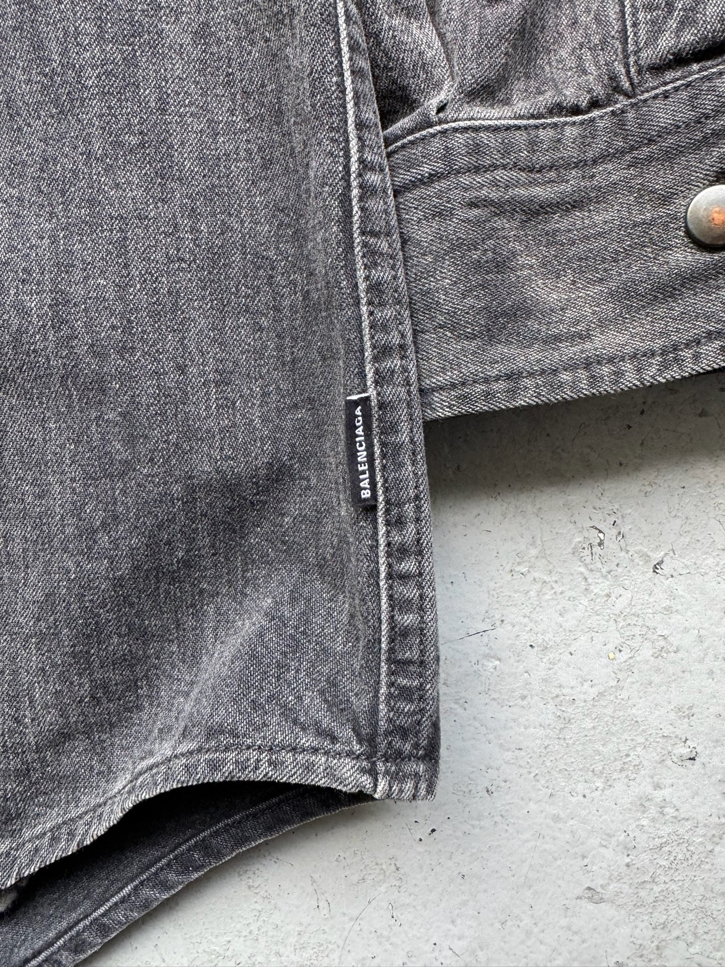 Balenciaga Denim Flannel Jacket (37)