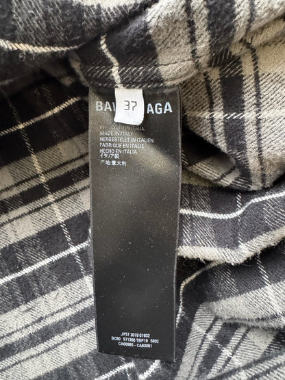Balenciaga Denim Flannel Jacket (37)