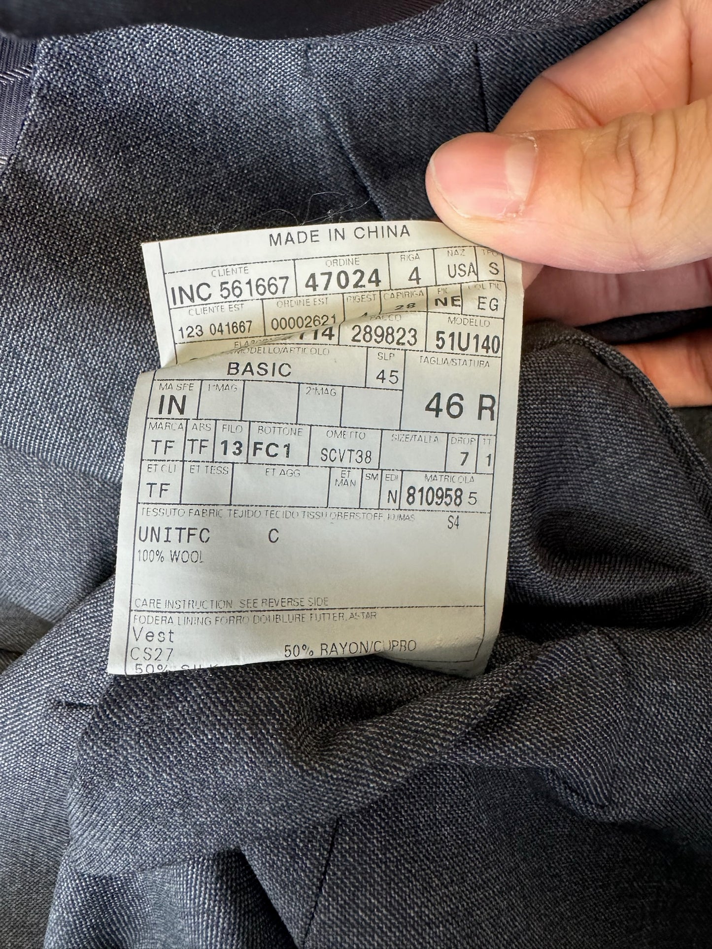 Tom Ford Black Vest (46R)