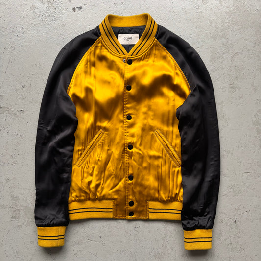 Celine SS21 Black & Yellow Studded Teddy Jacket (46)