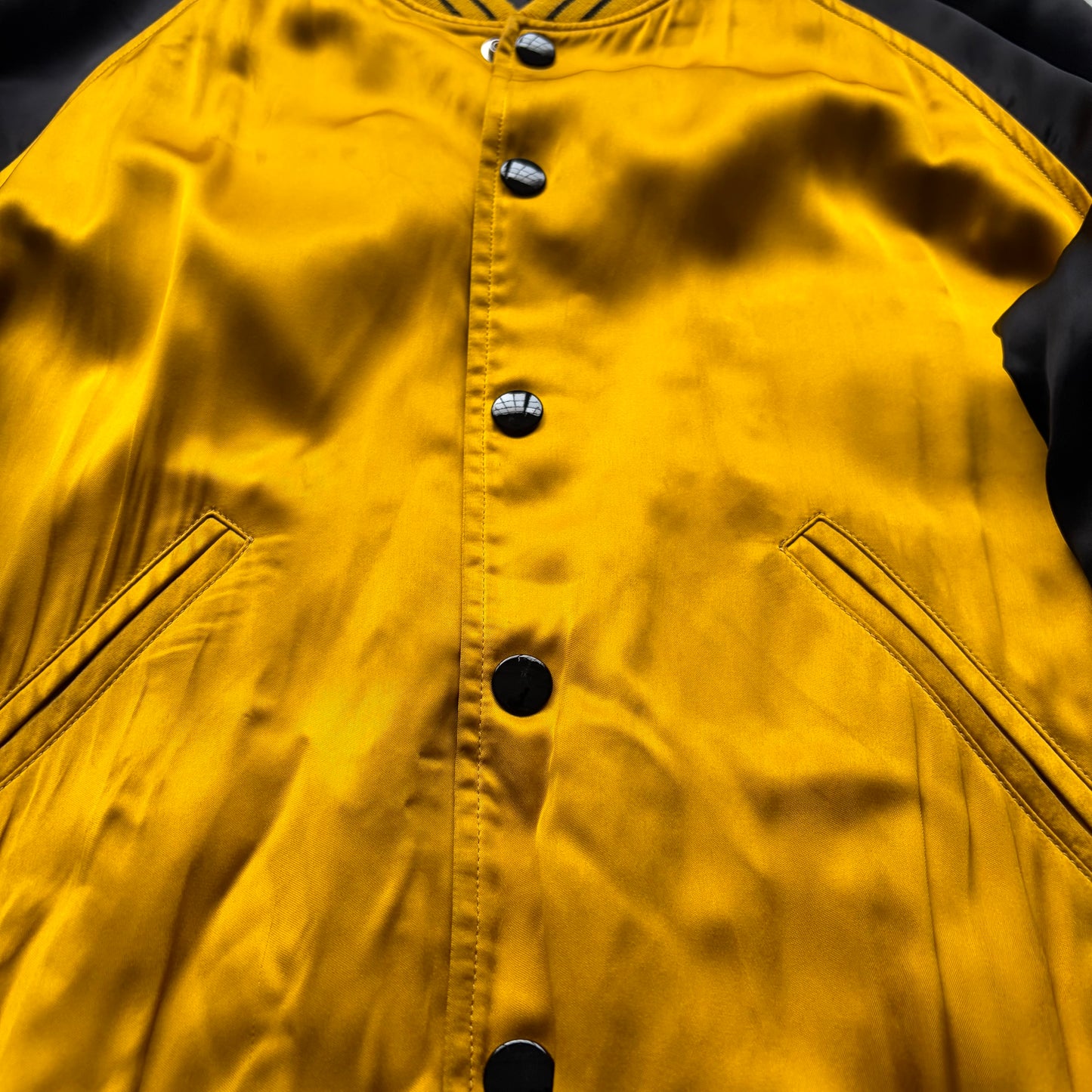 Celine SS21 Black & Yellow Studded Teddy Jacket (46)