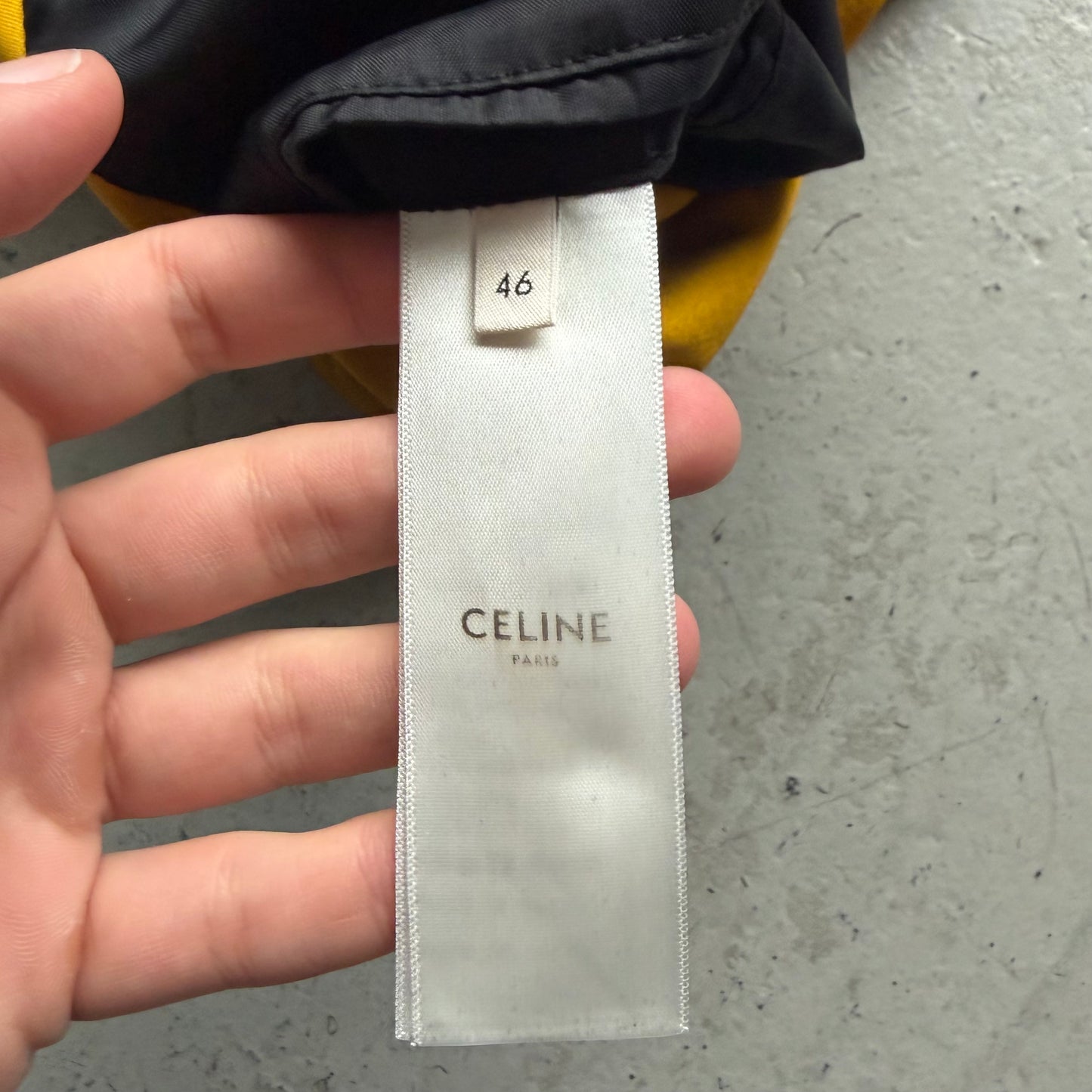 Celine SS21 Black & Yellow Studded Teddy Jacket (46)