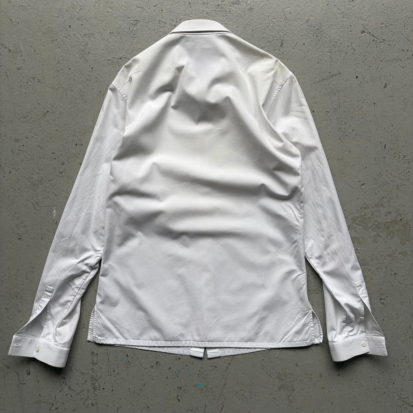 Dior Homme AW02 Reflection White Embroidered Crest Button Up (39)
