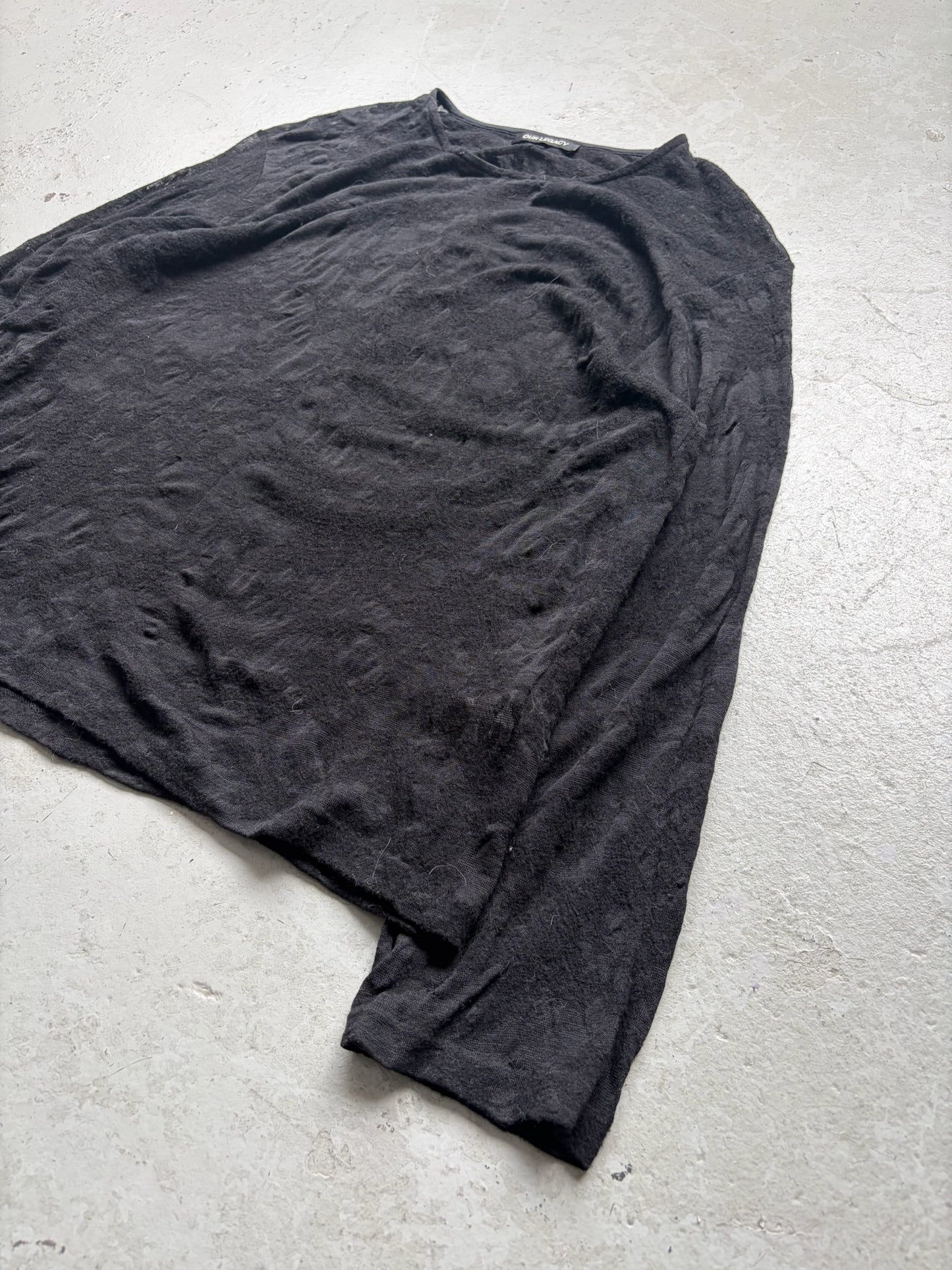 Our Legacy Sheer Wool Black Long Sleeve (52)
