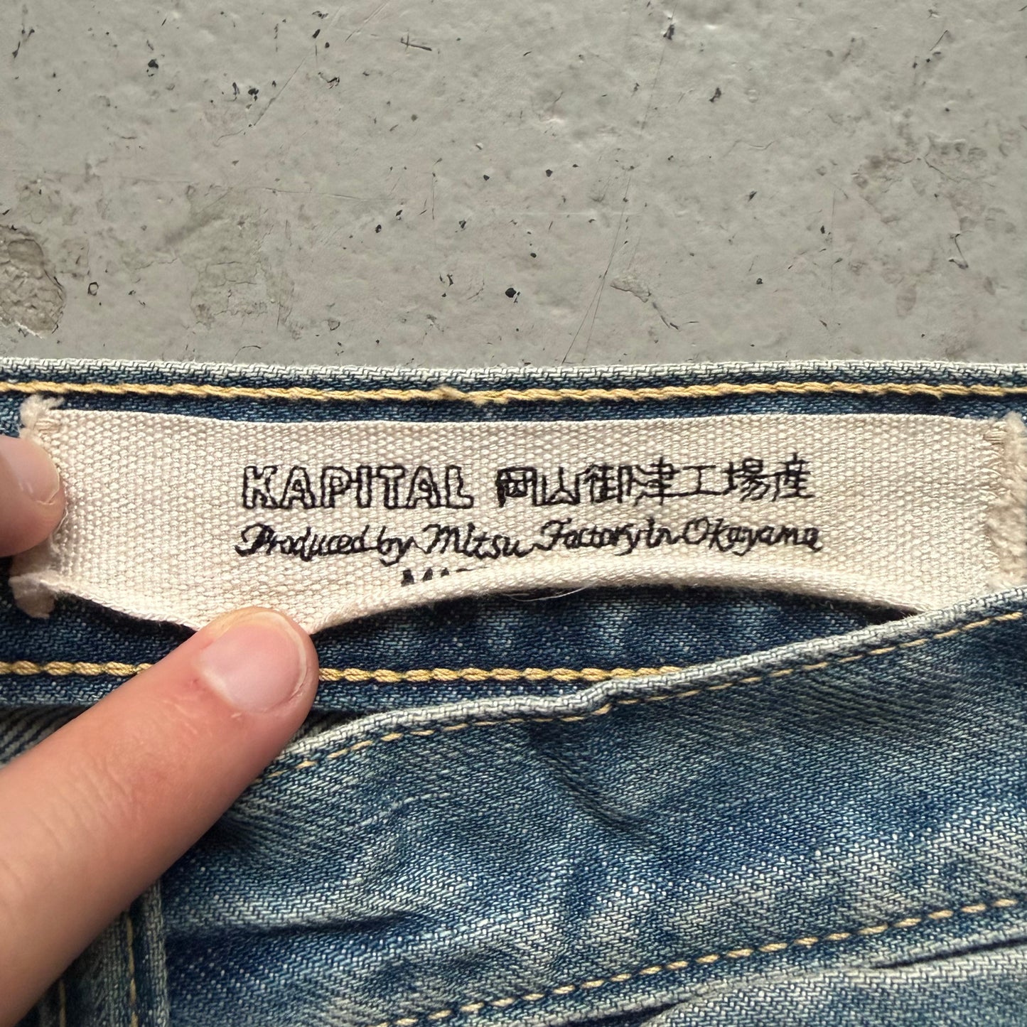 Kapital Cisco Gem Studded Light Wash Denim (36)