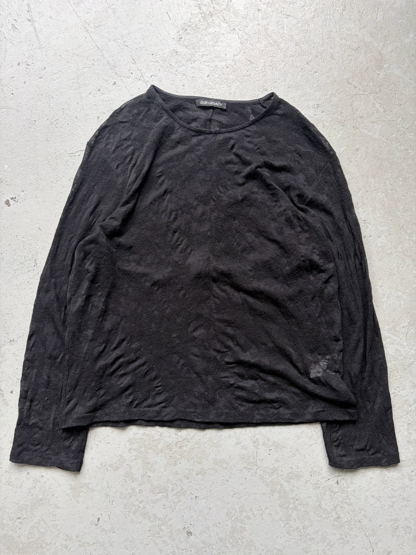Our Legacy Sheer Wool Black Long Sleeve (52)