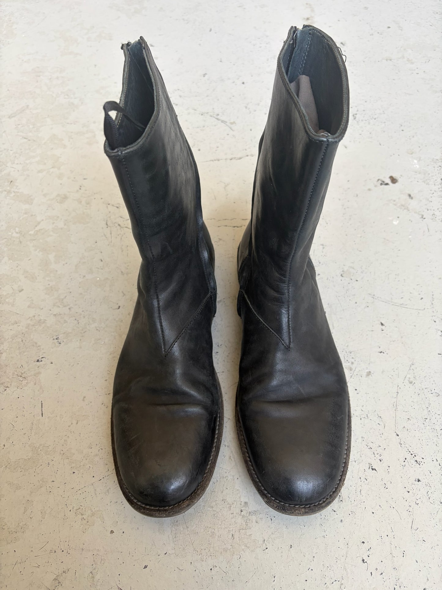 Giorgio Brato Leather Back Zip Boots (44)