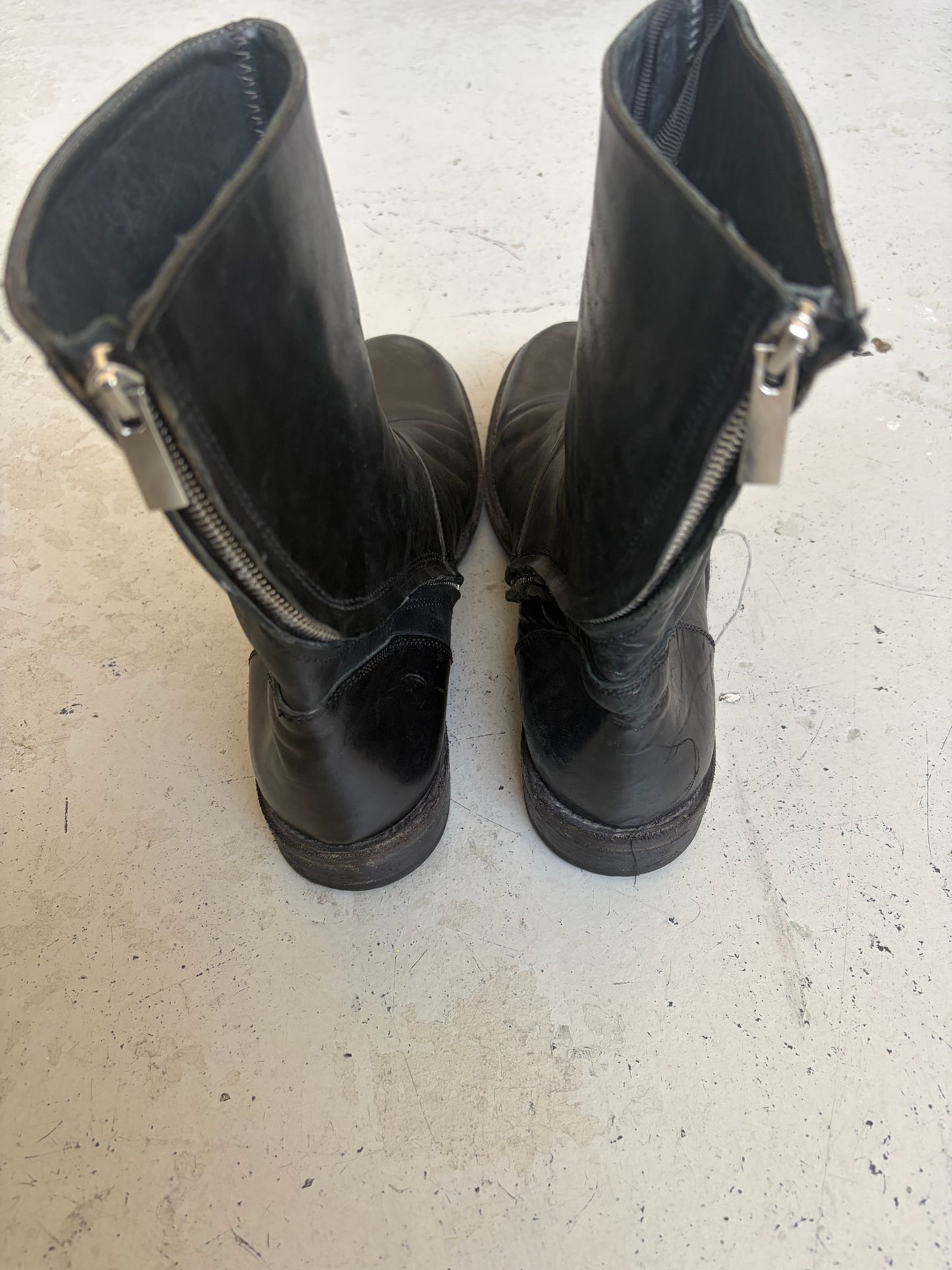 Giorgio Brato Leather Back Zip Boots (44)