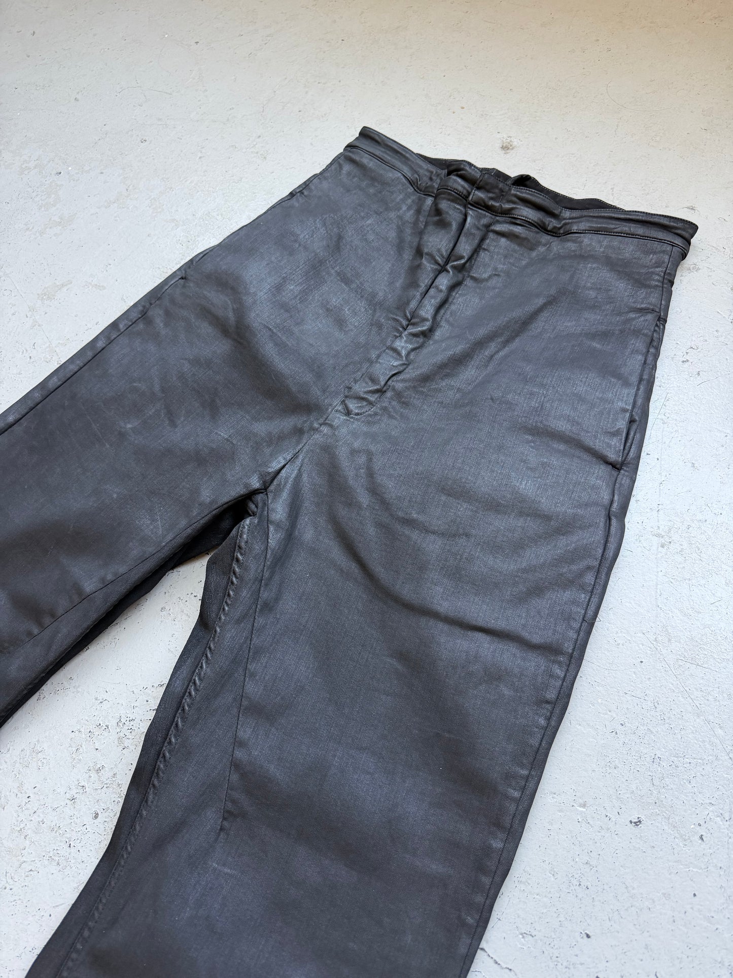 Rick Owens SS24 LIDO Black High Waisted Runway Bolan Denim (54)