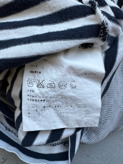 Comme Des Garcons Good Design Shop Grey/Striped Hoodie (L)