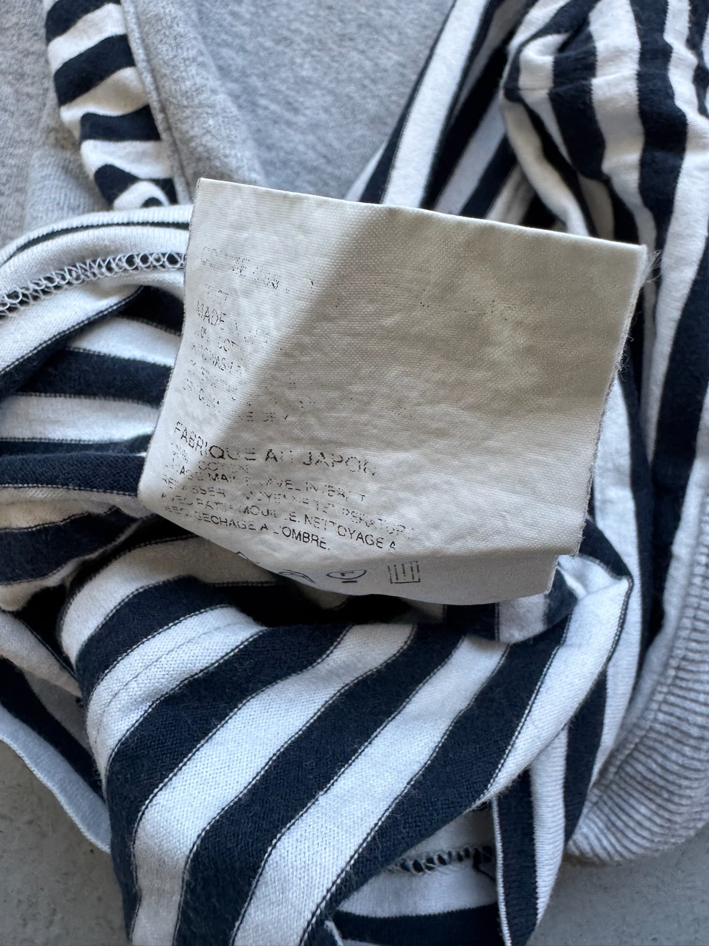 Comme Des Garcons Good Design Shop Grey/Striped Hoodie (L)