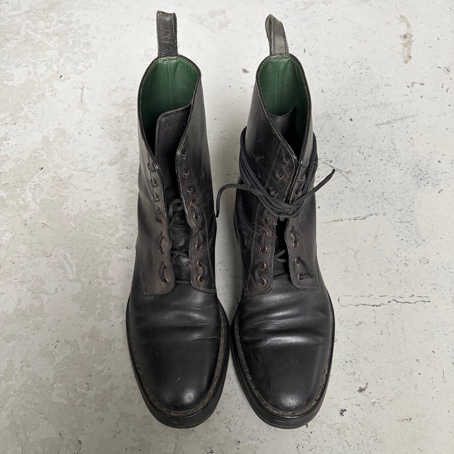 Bottega Veneta FW10 Black Combat Leather Boots (43)