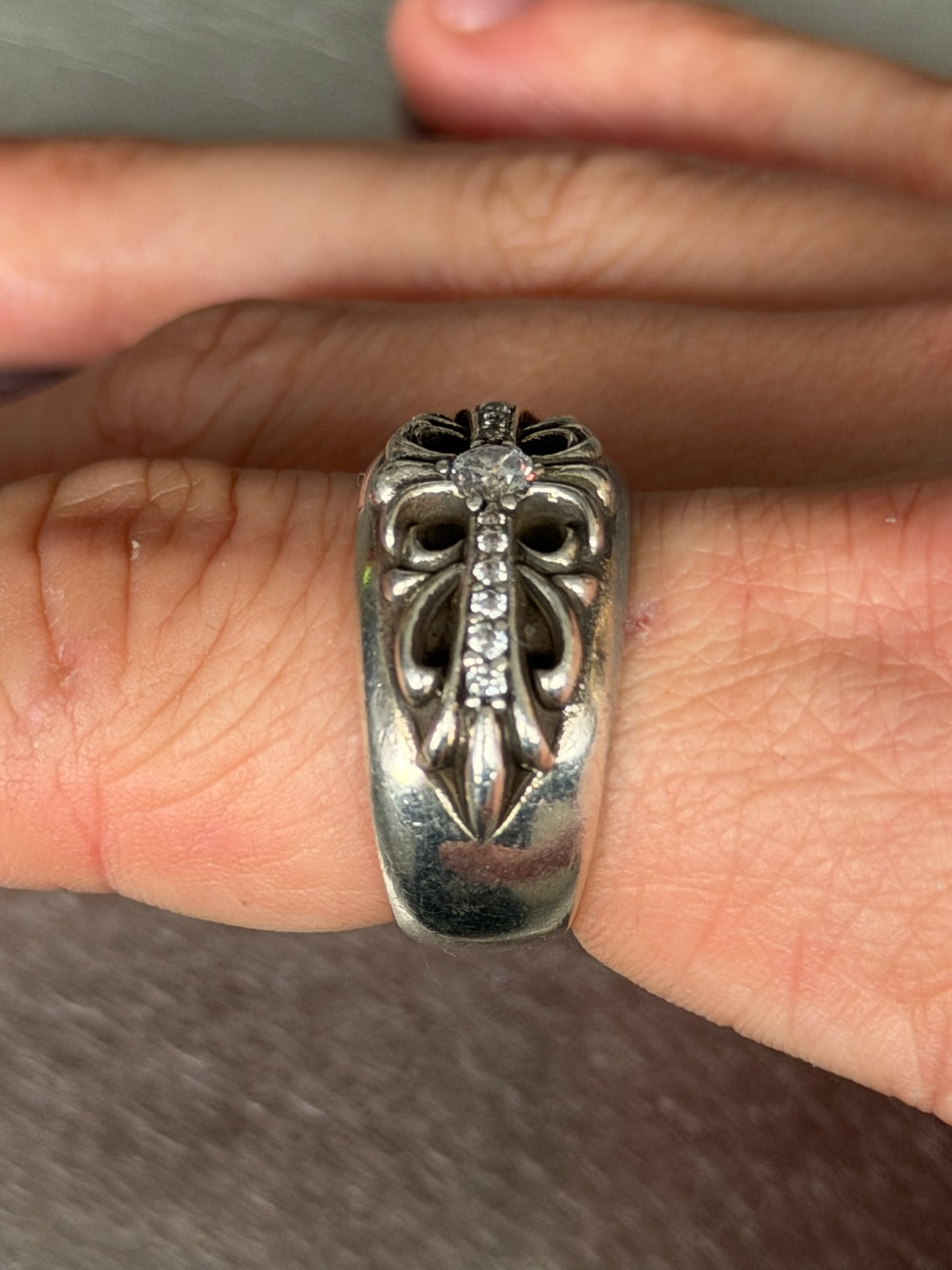 Chrome Hearts Factory Set Diamond Keeper Ring (10)