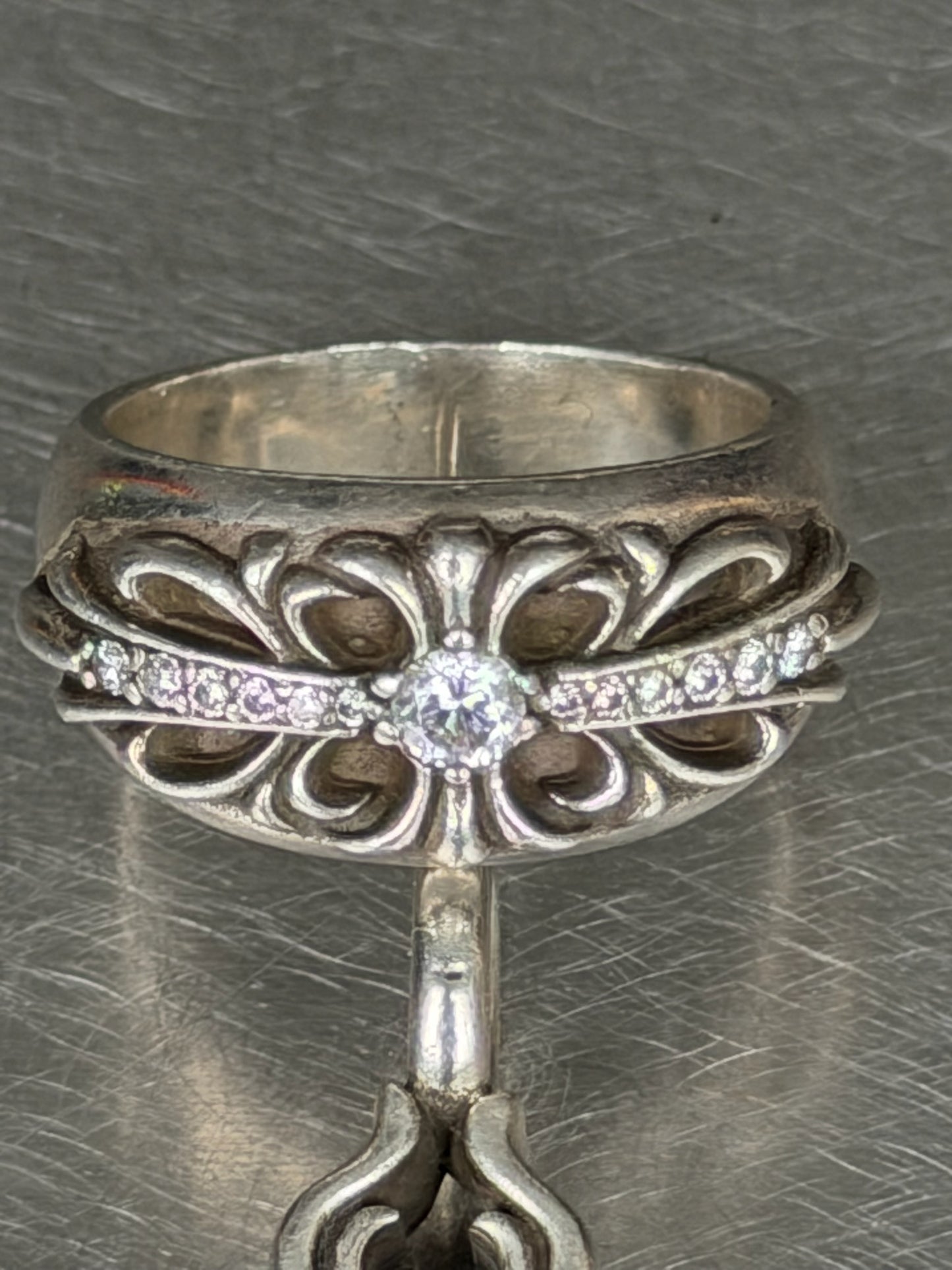 Chrome Hearts Factory Set Diamond Keeper Ring (10)