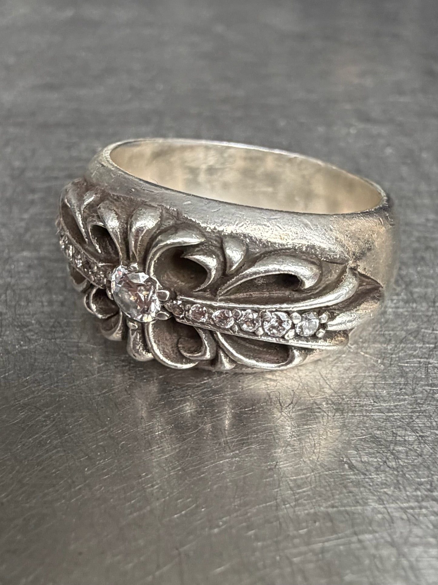 Chrome Hearts Factory Set Diamond Keeper Ring (10)