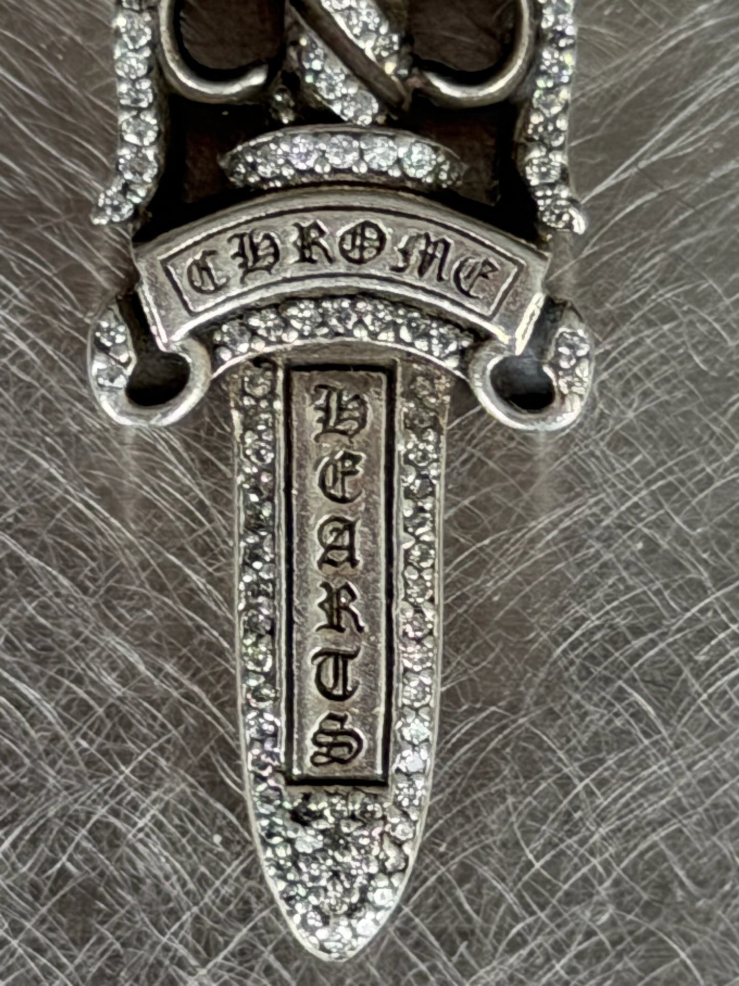 Chrome Hearts Diamond Dagger Pendant (OS)