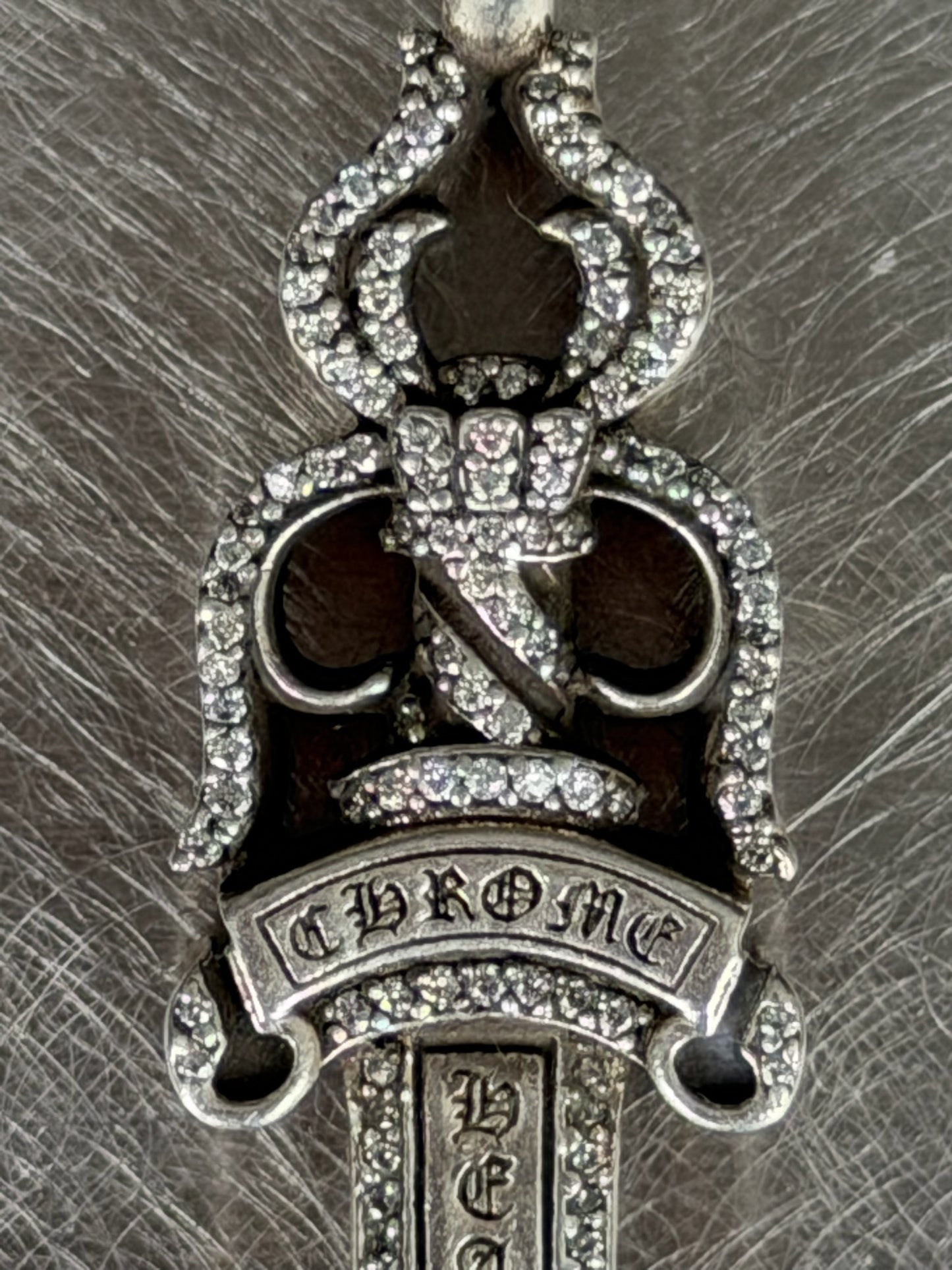 Chrome Hearts Diamond Dagger Pendant (OS)