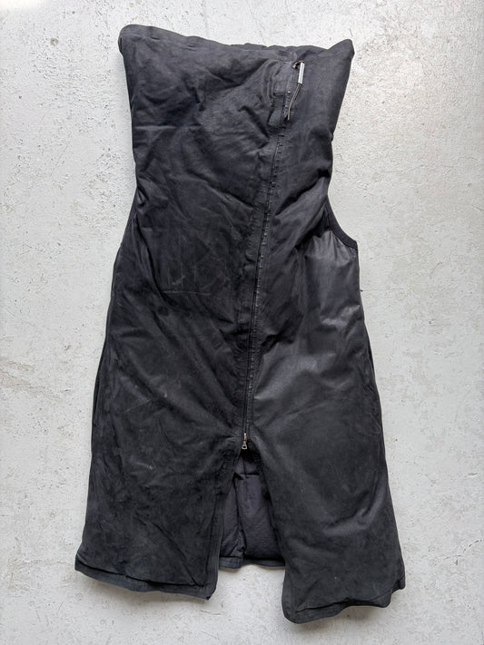 Isaac Sellam Experience Black Suede Puffer Vest (38)