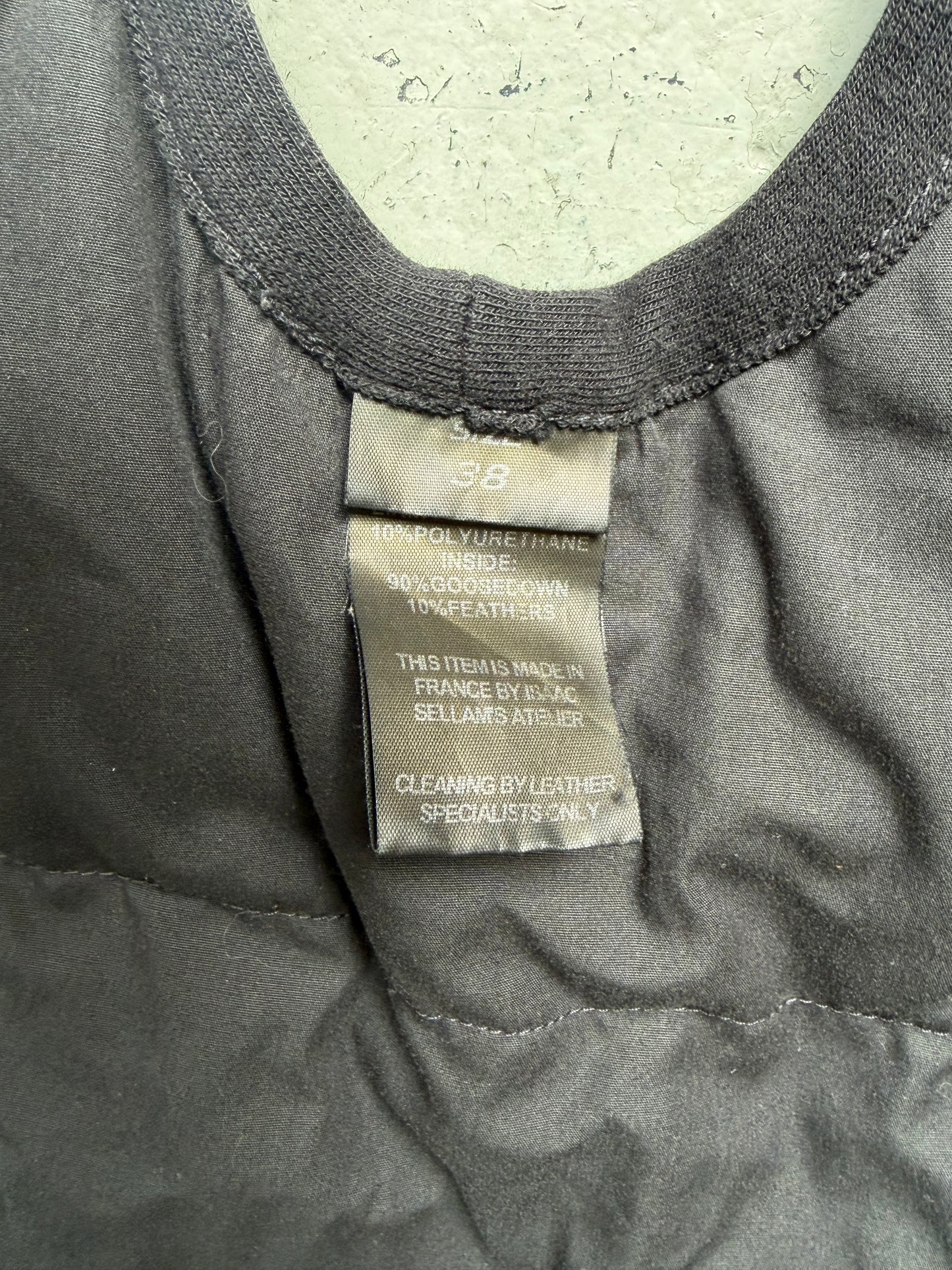 Isaac Sellam Experience Black Suede Puffer Vest (38)
