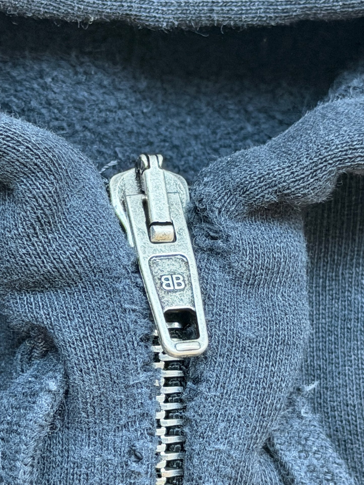 Balenciaga Sponsor Logo Black Zip Up Hoodie (4)